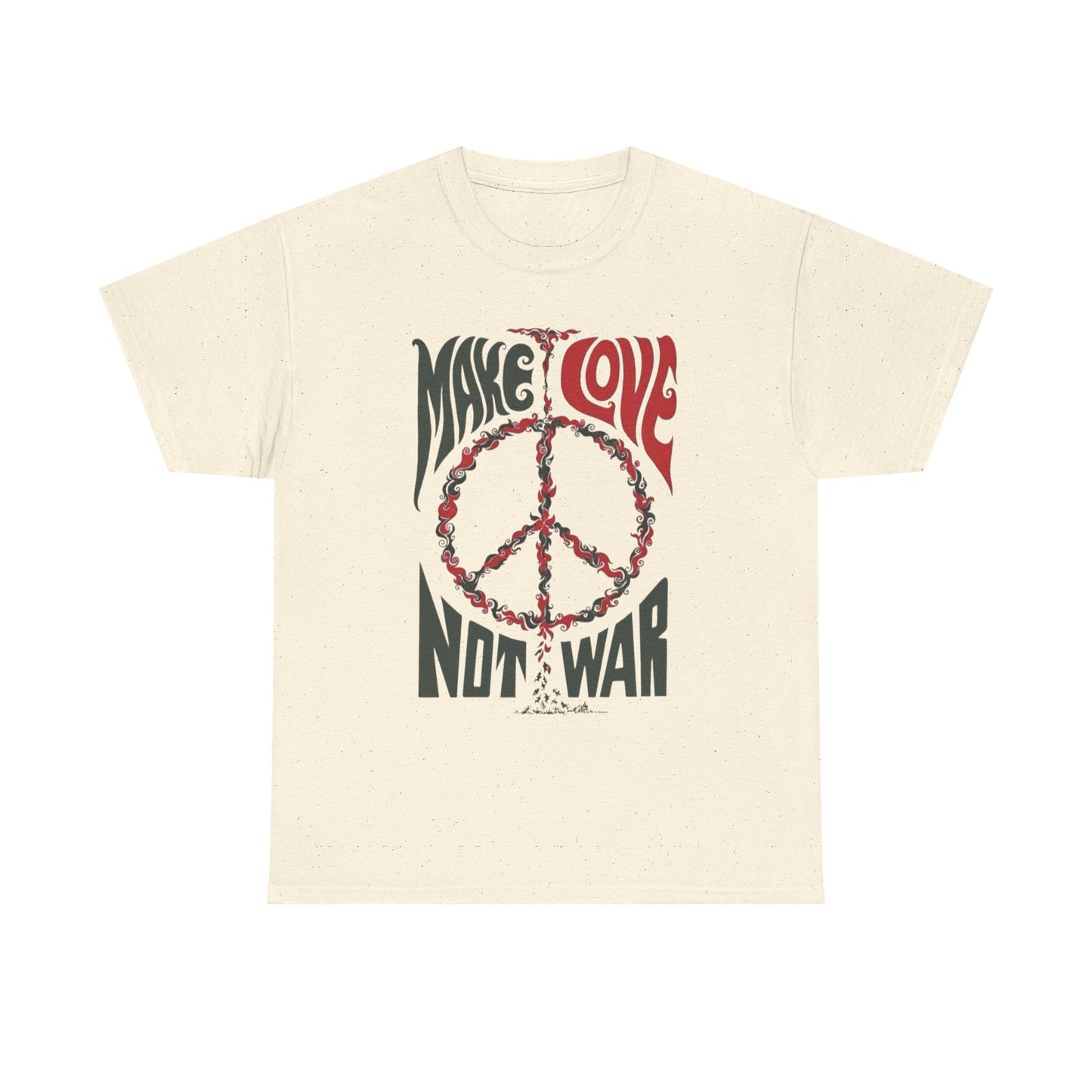 Make Love Not War Vintage Graphic T Shirt NEW Heavy Cotton Tee