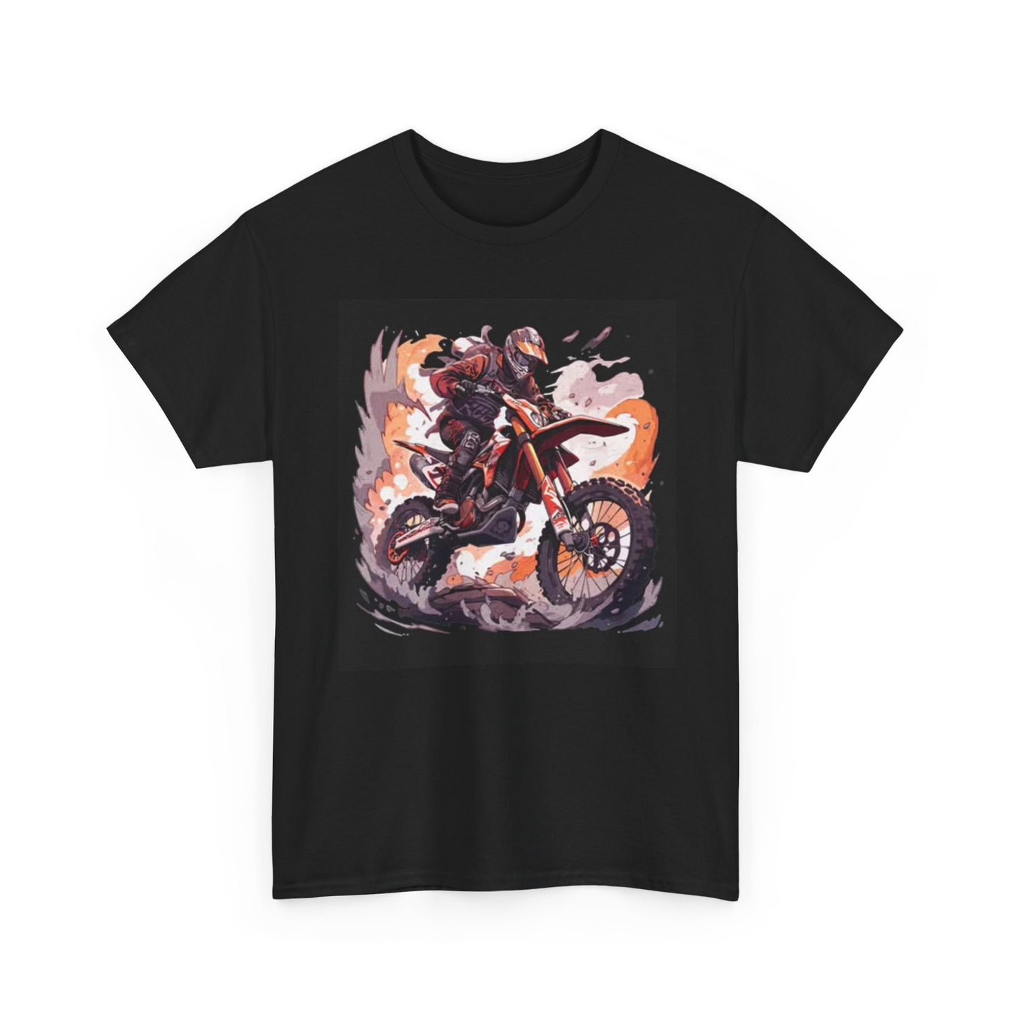 Dirt Bike Motocross Graphic T Shirt Retro Off Roading ATV Unisex Heavy Cotton