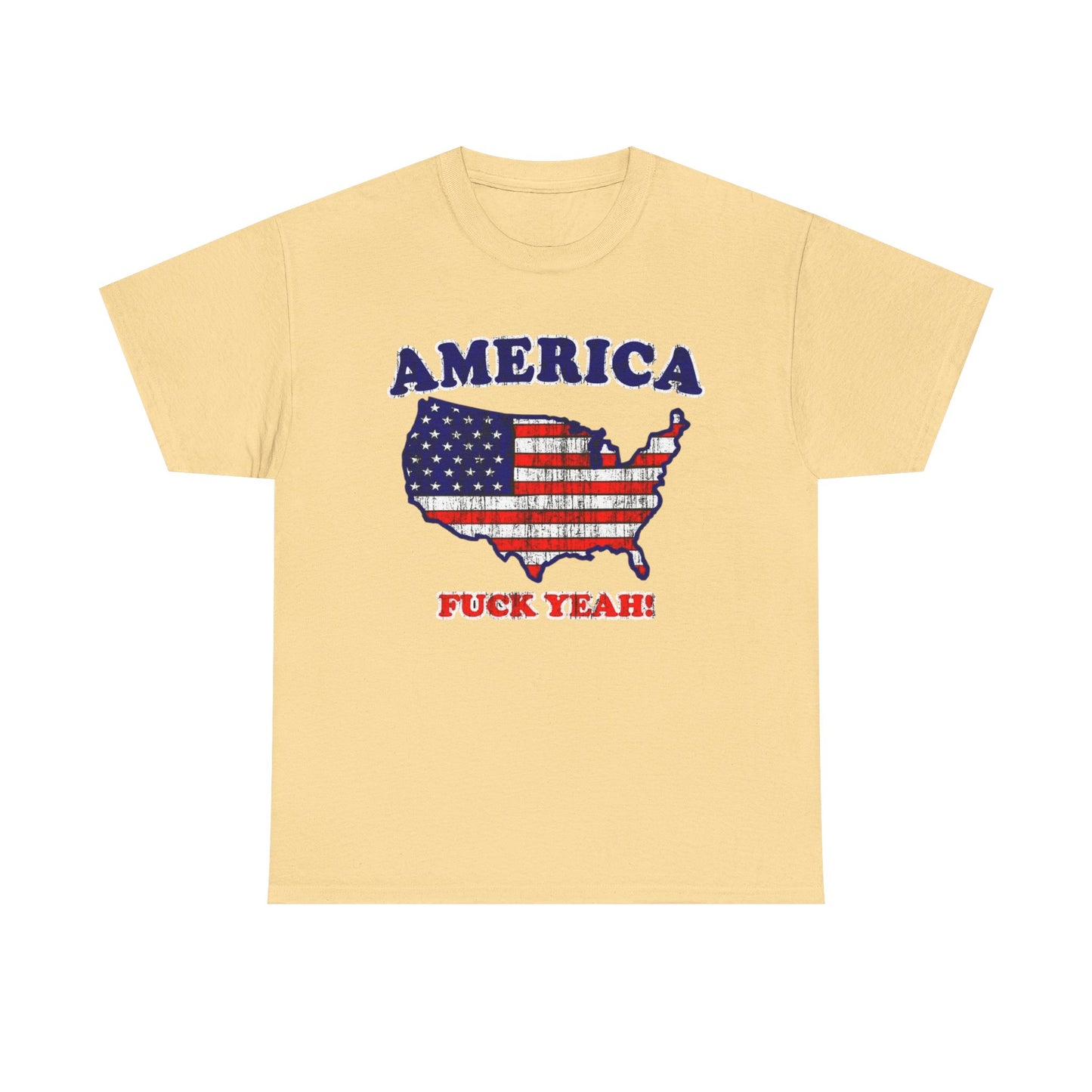 America Hell Yeah Funny Graphic T Shirt Unisex Heavy Cotton Tee