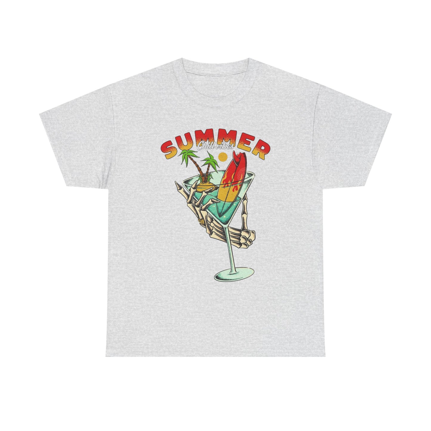 Summer Chill Vibes T Shirt Graphic Unisex Heavy Cotton Tee NEW GIFT