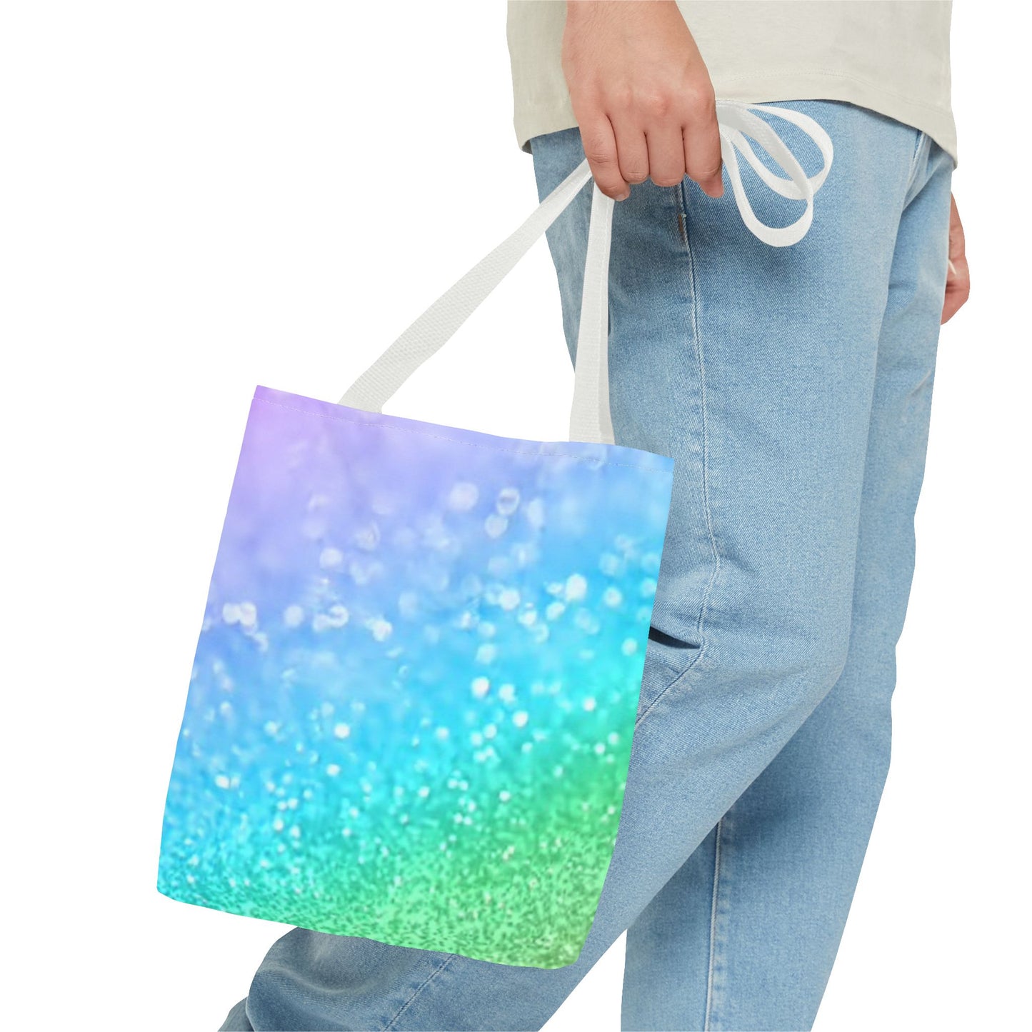 Rainbow Glitter Tote Bag (AOP) Brand New