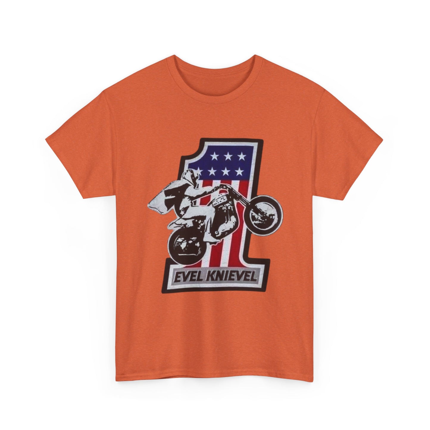 Evel Knievel Motorcycles Graphic T-Shirt Unisex Heavy Cotton Tee GIFT NEW
