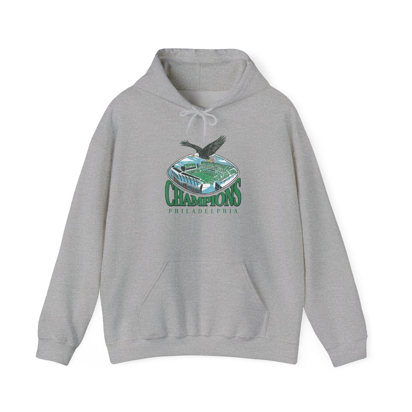 Philadelphia Champions GO BIRDS Graphic Hoodie NEW Heavy Blend Hooded Sweatshirt