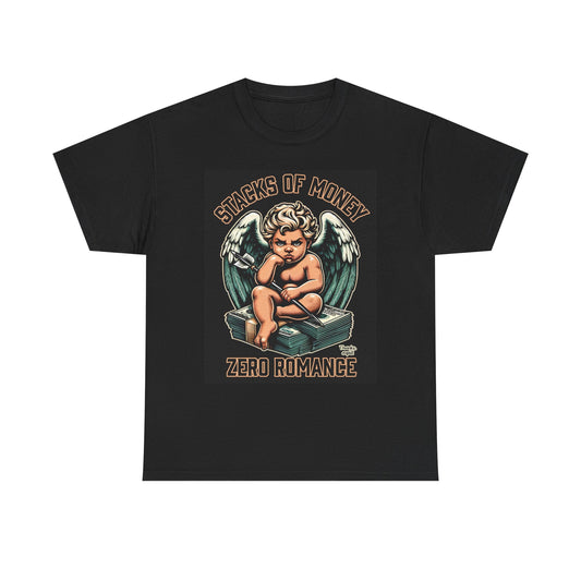 Stacks Of Money Zero Romance Graphic T Shirt Retro Unisex Heavy Cotton Tee