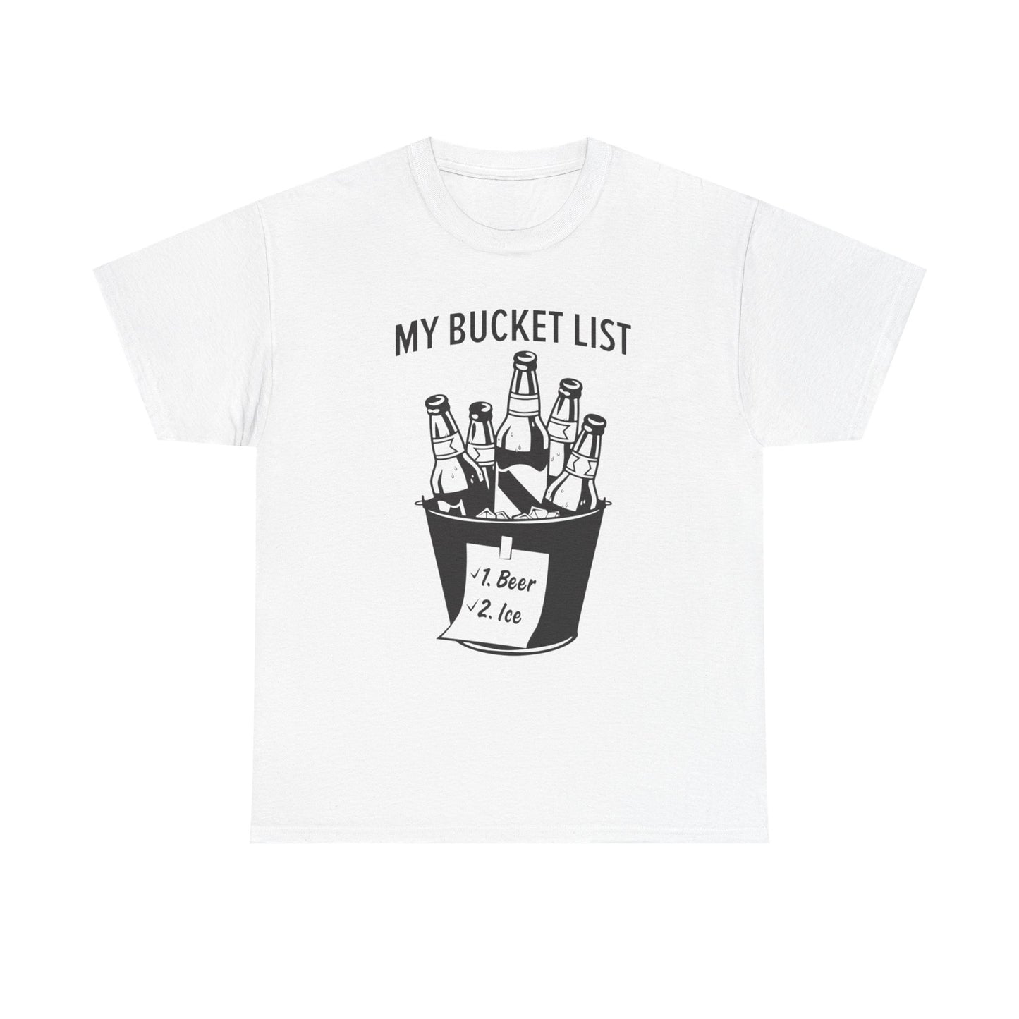 My Bucket List Beer And Ice Graphic T Shirt ADULT NEW