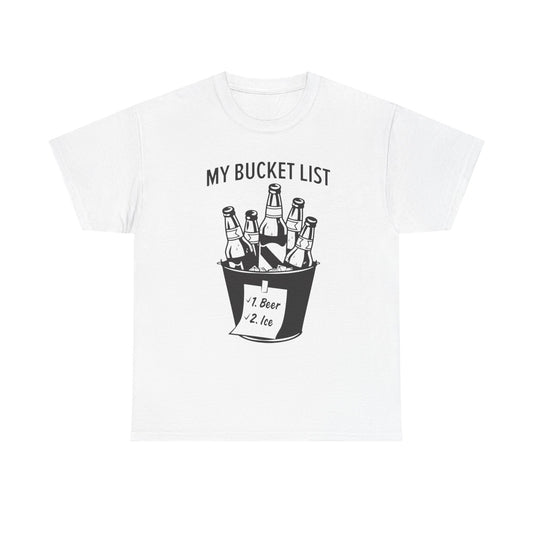 My Bucket List Beer And Ice Graphic T Shirt ADULT NEW