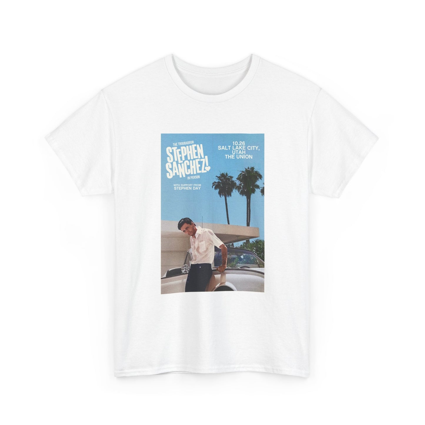 Stephen Sanchez Tshirt Pop Poster Music Nashville Unisex Heavy Cotton Tee