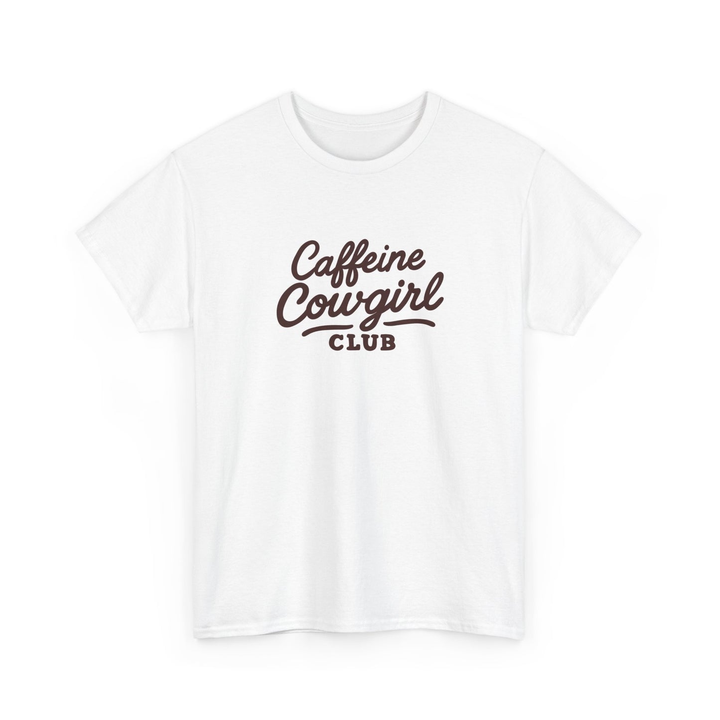 Caffeine Cowgirl Coffee Graphic T Shirt Women's Heavy Cotton Tee