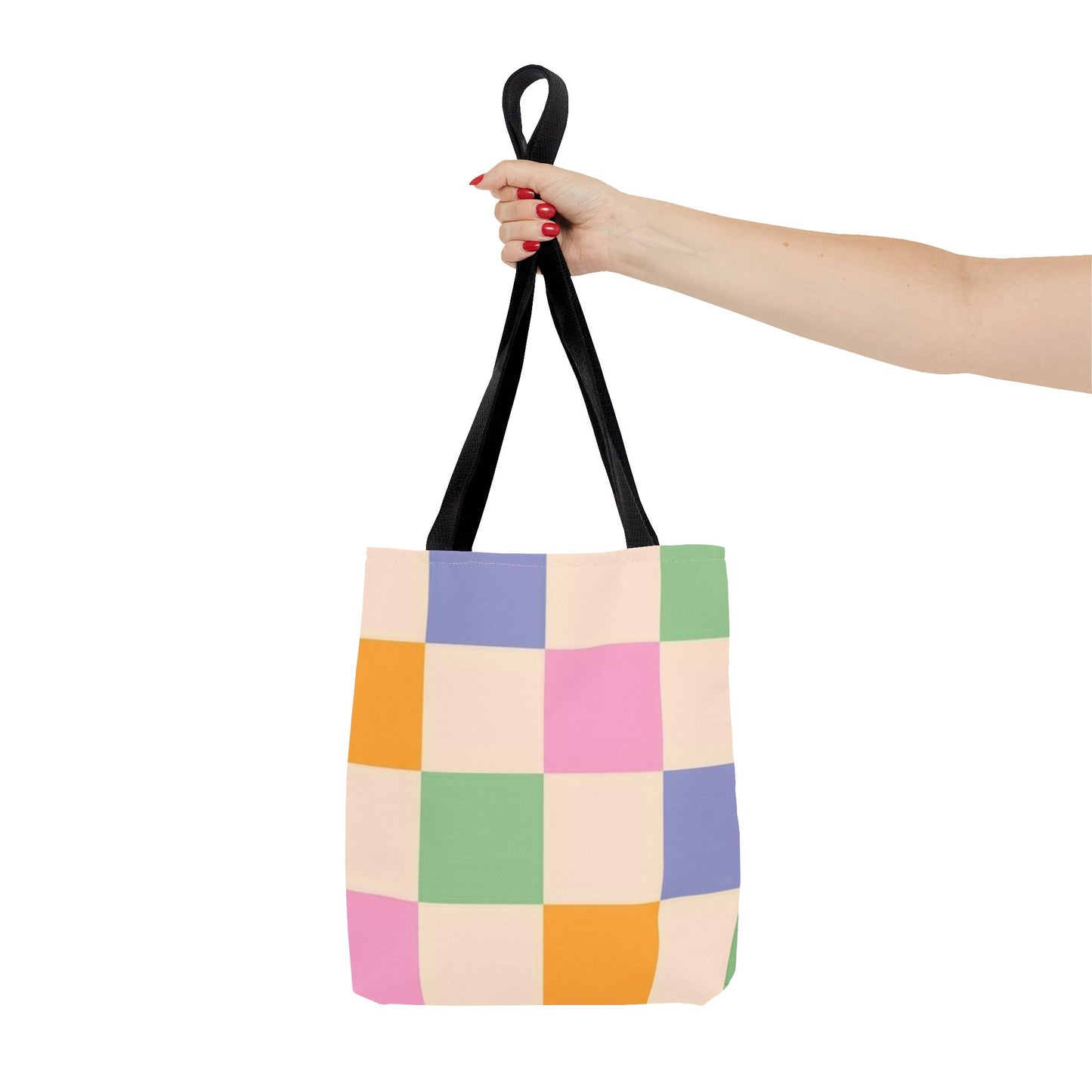 Pink Checkered All Over Print BRAND NEW Purse - Pocketbook - Travel Tote Bag