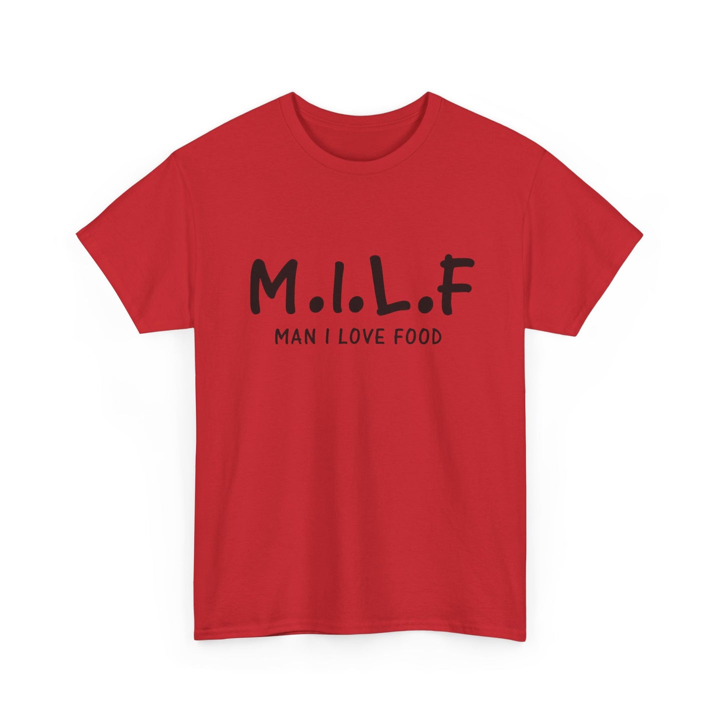 MIlf Man I Love Food Funny Graphic T-Shirt Gift NEW Unisex Heavy Cotton Tee