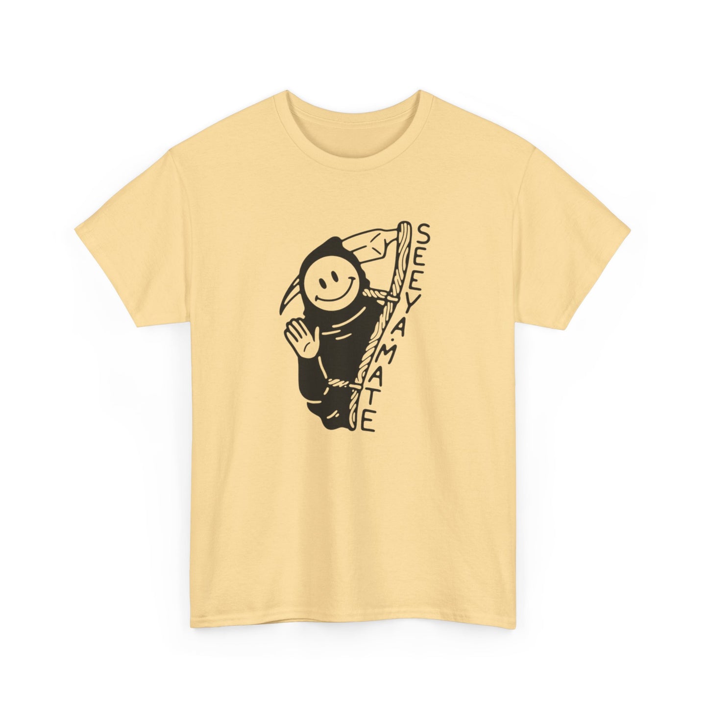 See Ya Mate Grim Reaper Funny Graphic T Shirt Unisex Heavy Cotton Tee Gift New