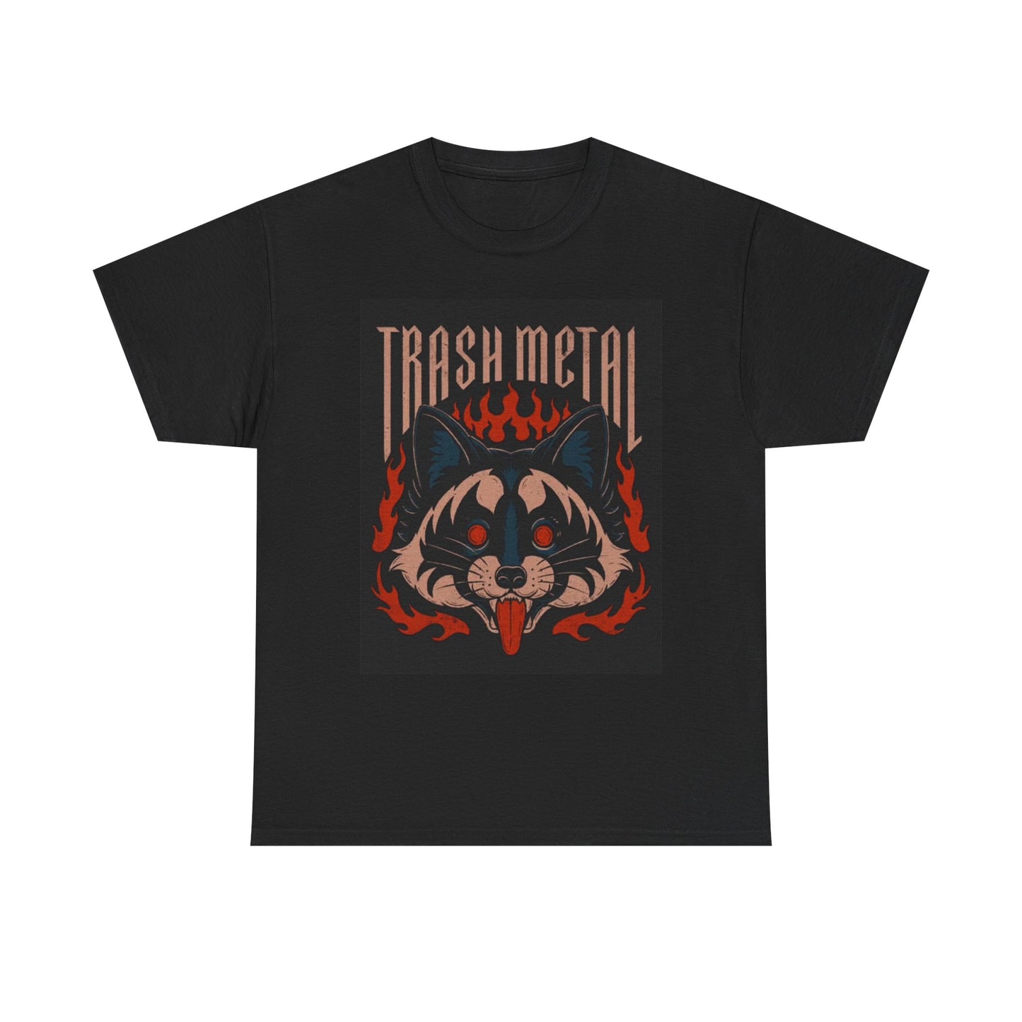 Trash panda T-shirt funny raccoon metal graphic art Unisex Heavy Cotton Tee