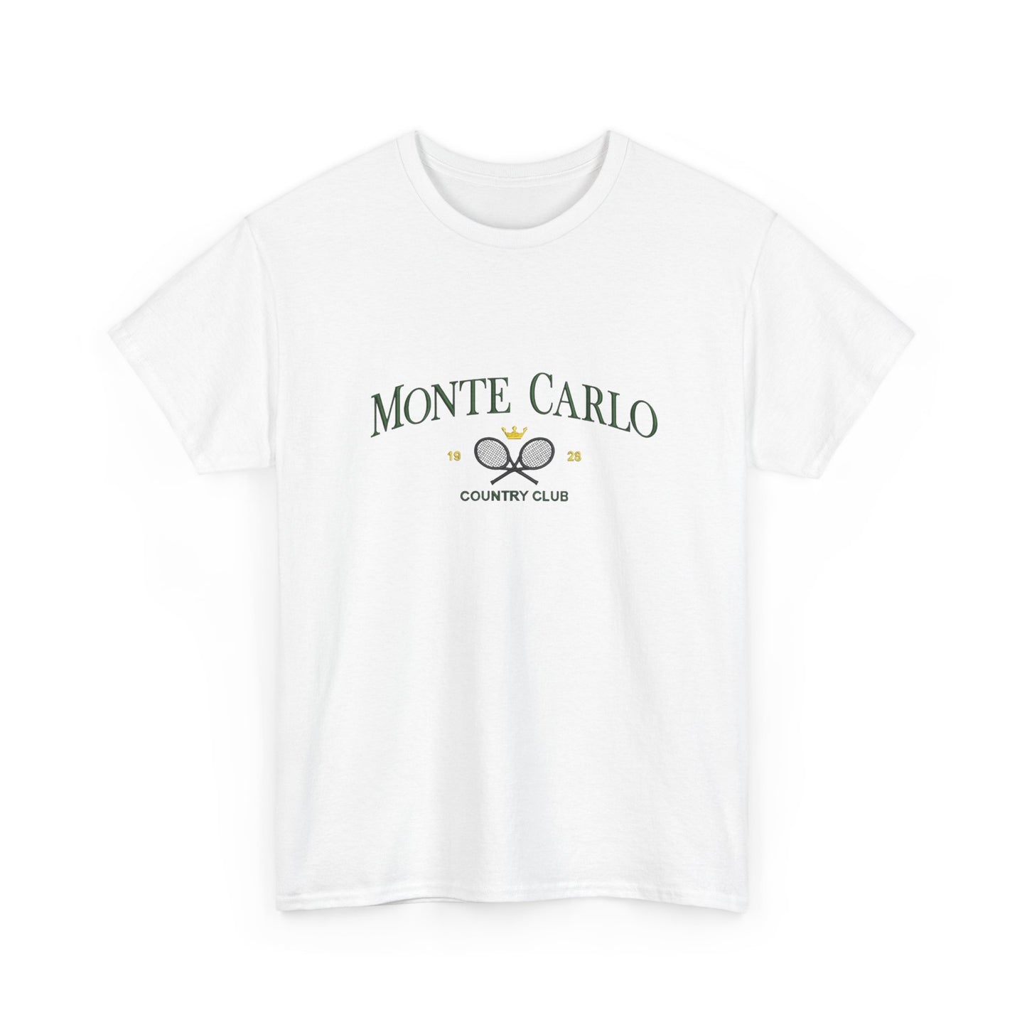 Monte Carlo Country Club Graphic T Shirt NEW Unisex Heavy Cotton Tee