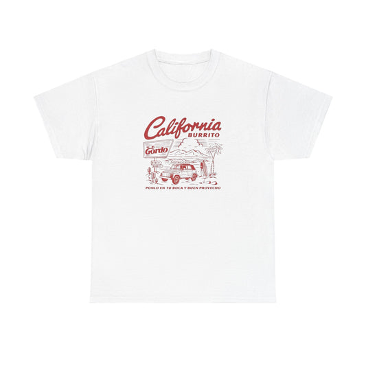 California Burrito Retro Graphic T Shirt S-5XL NEW Unisex Heavy Cotton Tee