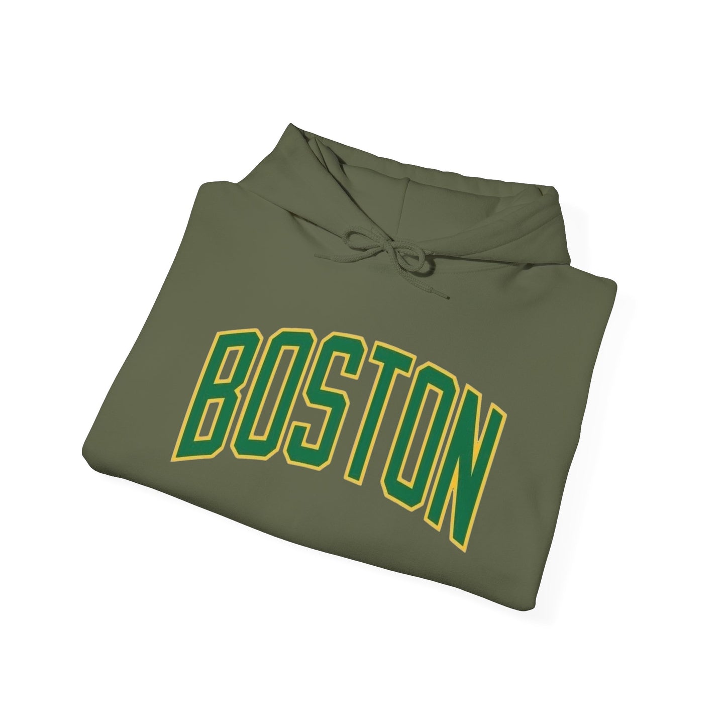 Boston Logo Graphic Hoodie Heavy Blend Sweatshirt NEW