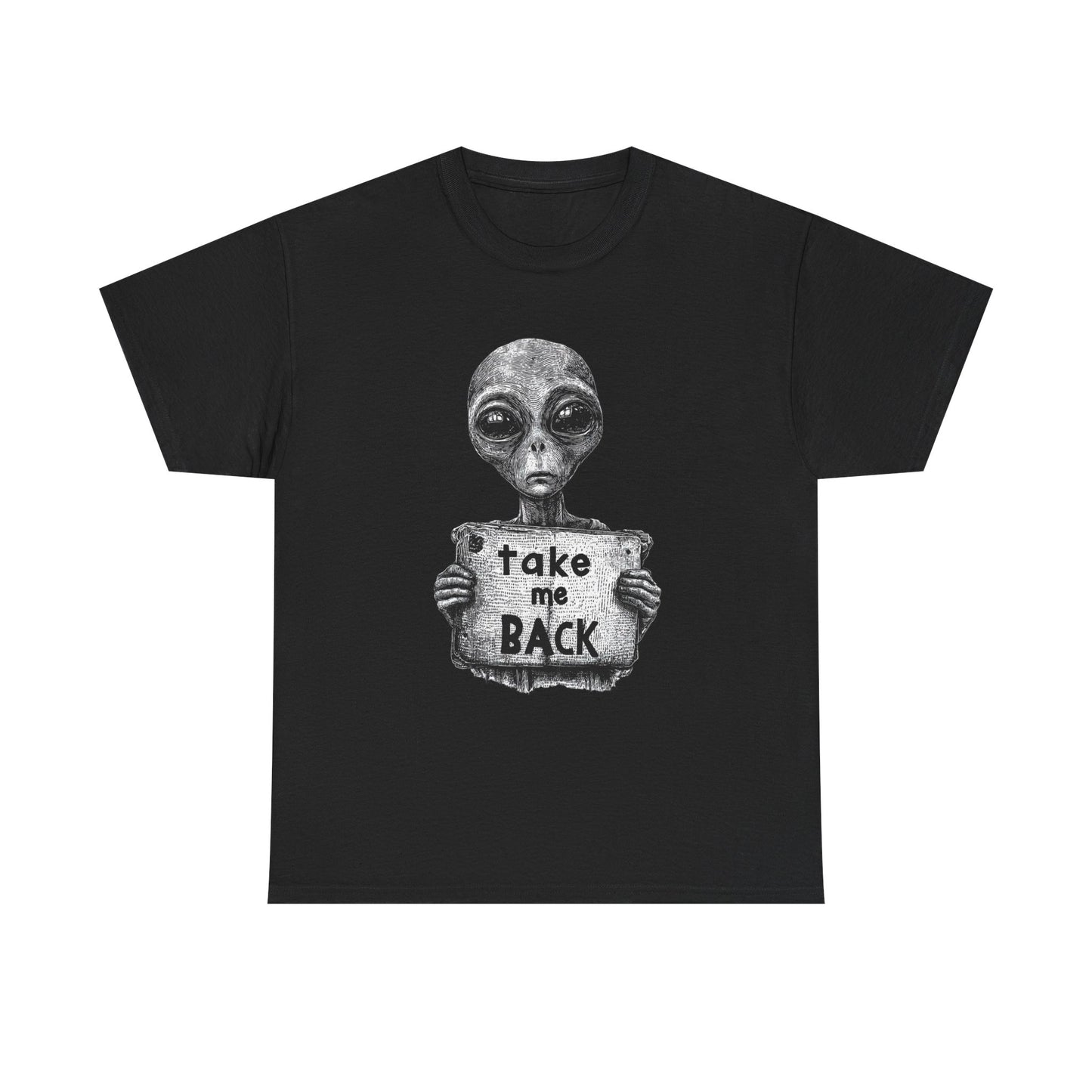 Aliens Take Me Back To Space T Shirt Graphic Unisex Heavy Cotton Tee NEW GIFT