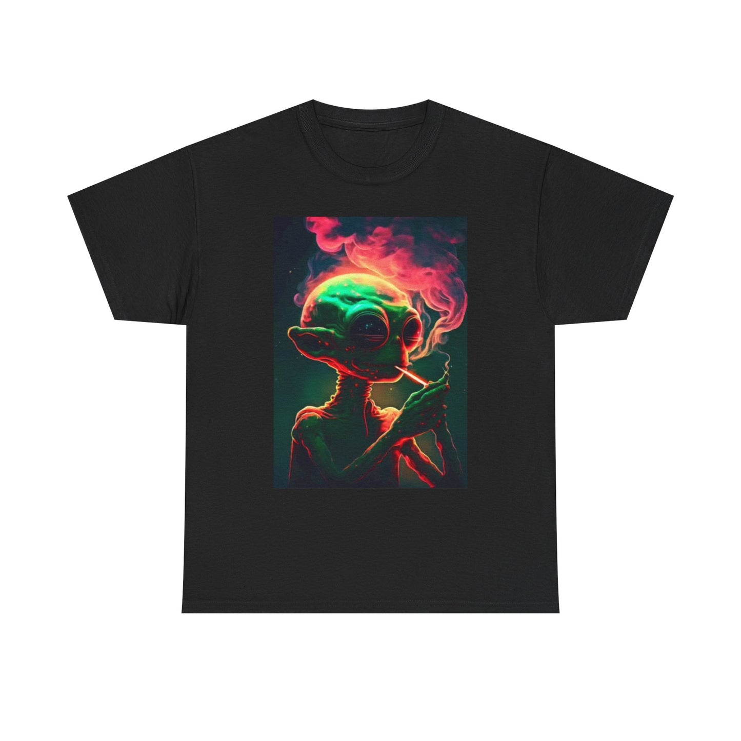 Alien Smoking Weed T Shirt BRAND NEW Apparel Unisex Heavy Cotton Tee