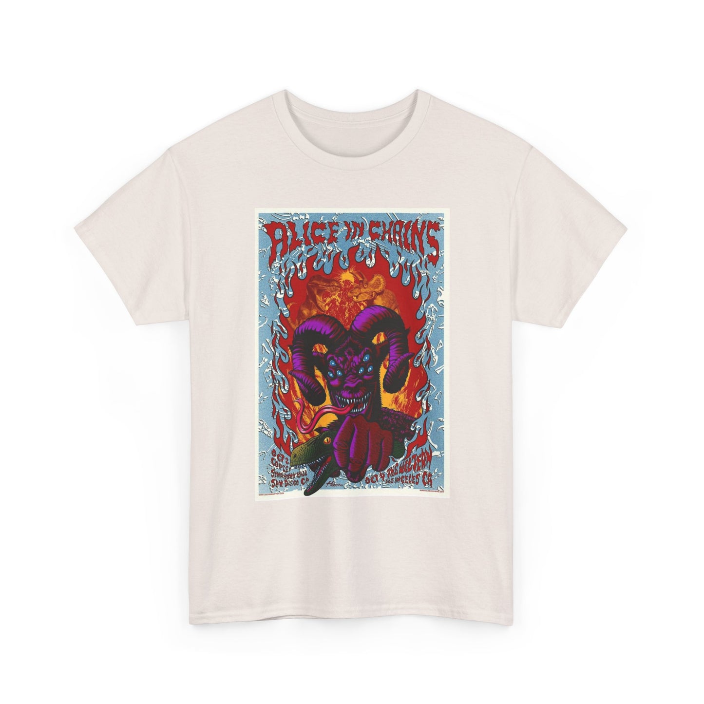 Alice In Chains Rock Band T Shirt Merch Poster Unisex Heavy Cotton Tee