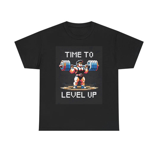 Time To Level Up GYM T Shirt BRAND NEW Apparel Unisex Graphic Tee USA