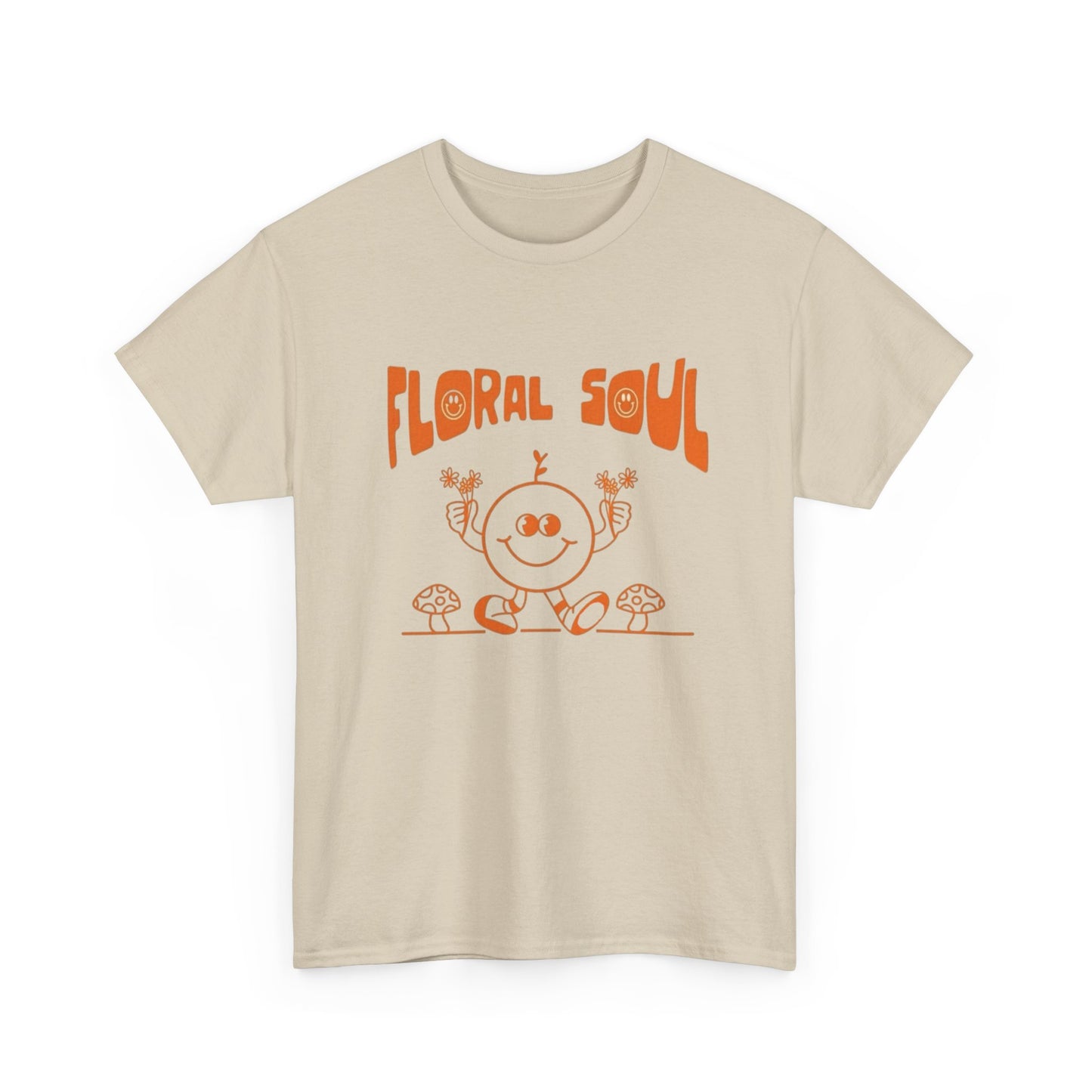 Floral Soul Retro Graphic T Shirt Unisex Heavy Cotton Tee