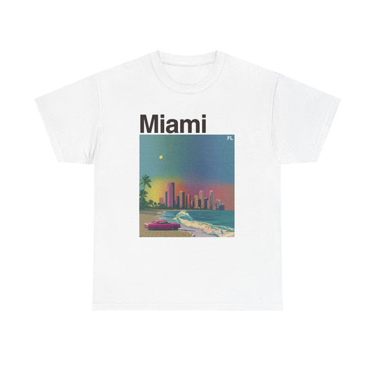 Miami Florida Graphic T Shirt NEW ADULT Unisex Heavy Cotton Tee