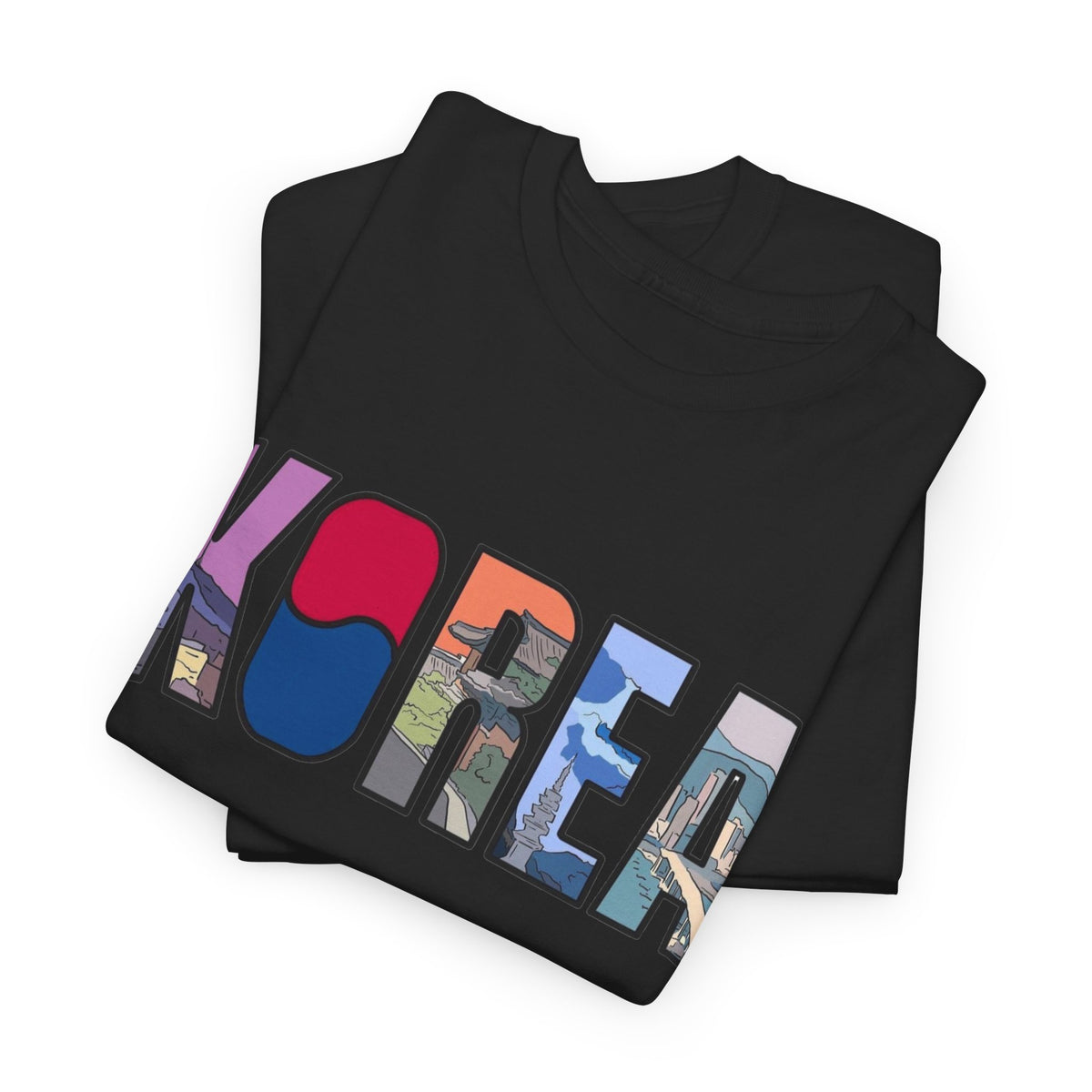 Korea Graphic T Shirt Men's Korean Heavy Cotton Tee