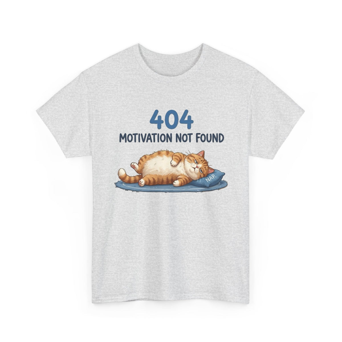404 Motivation Not Found Cat T-Shirt Men's Tee Funny