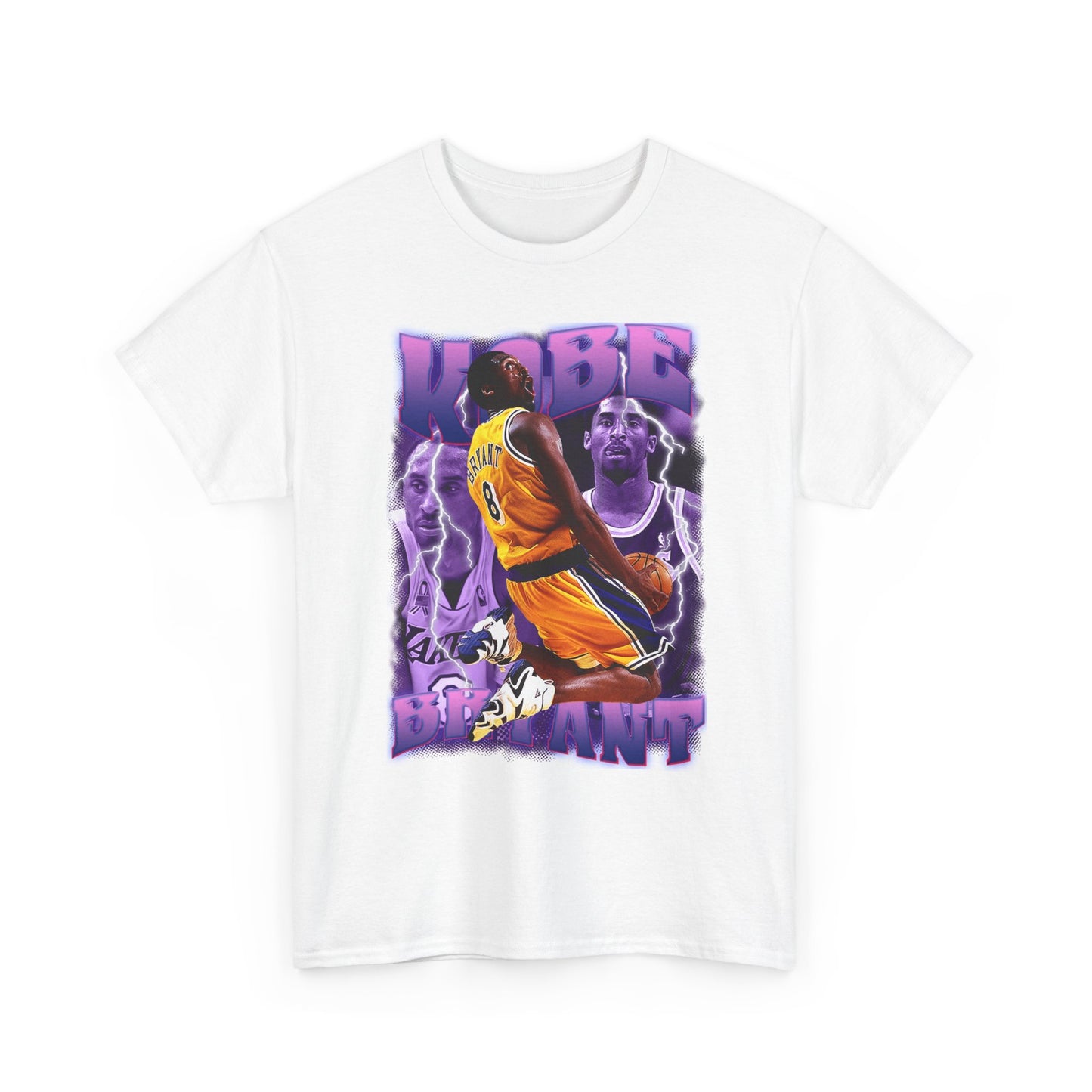 Kobe Graphic T Shirt Vintage Purple And Gold Retro Unisex Heavy Cotton Tee