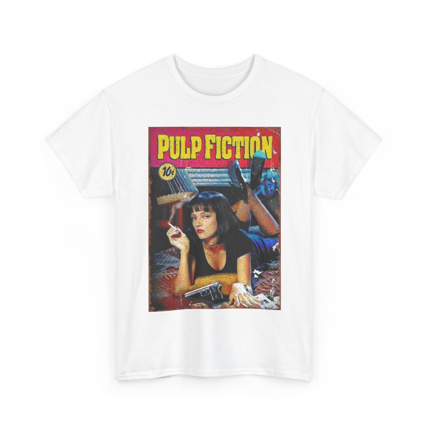 Pulp fiction T-shirt vintage graphic retro movie poster Unisex Heavy Cotton Tee