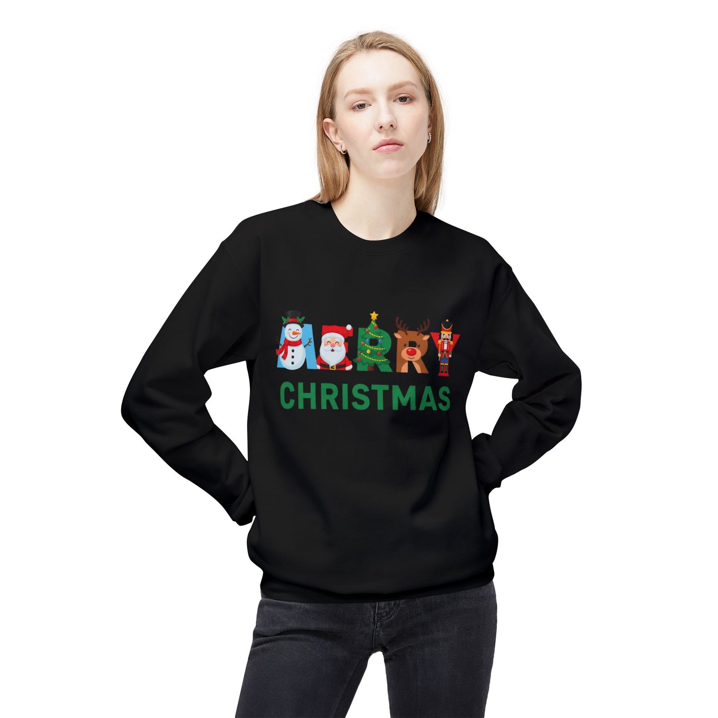Merry Christmas Ornaments Sweater NEW Unisex Fleece Crewneck Sweatshirt