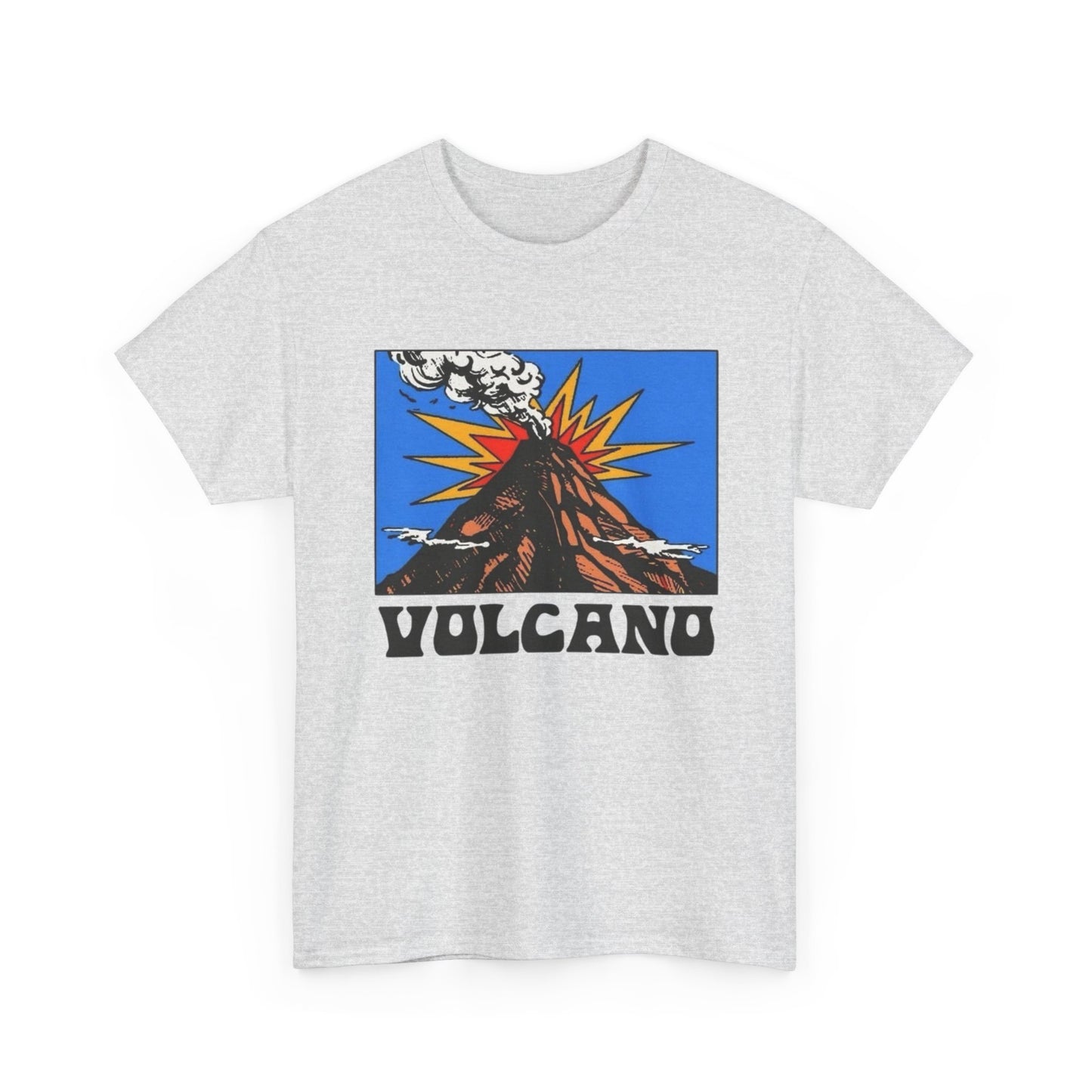 Volcano Graphic T Shirt ADULT NEW Unisex Heavy Cotton Tee