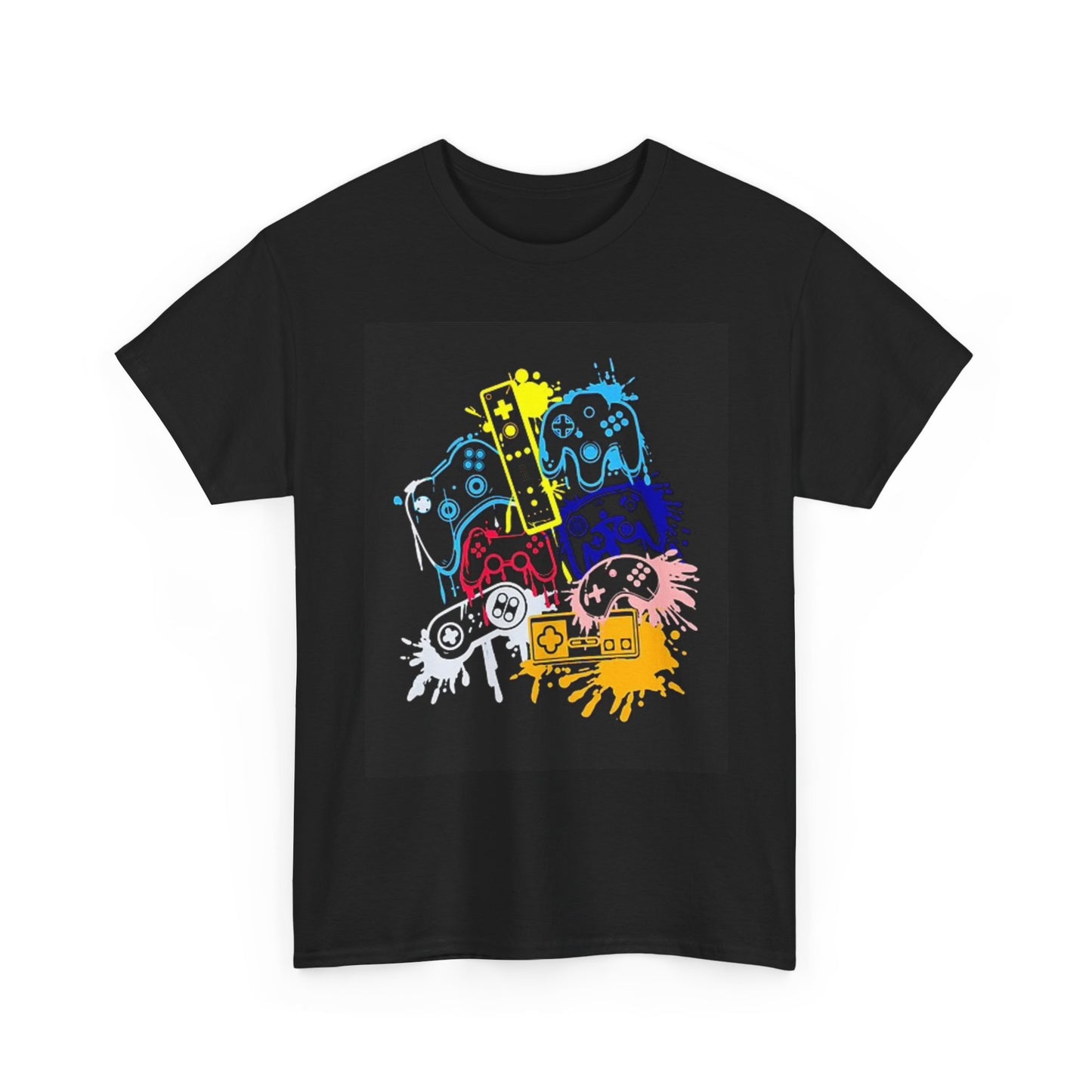 Retro Gaming Controllers T Shirt Vintage Unisex Heavy Cotton Tee