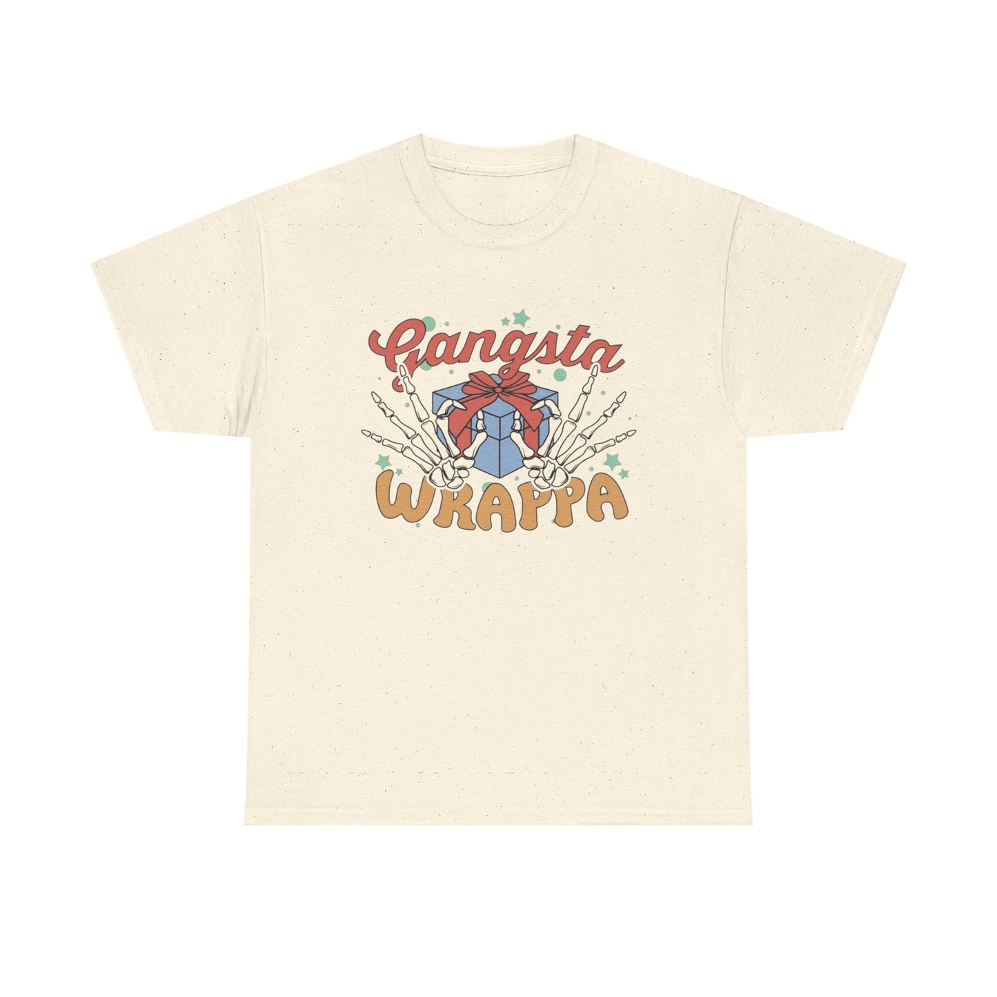 Gangsta Wrappa Funny Christmas Graphic T Shirt Unisex NEW Heavy Cotton Tee