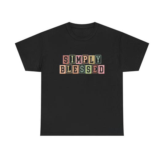 Simply Blessed Graphic T Shirt NEW ADULT Unisex Heavy Cotton Tee
