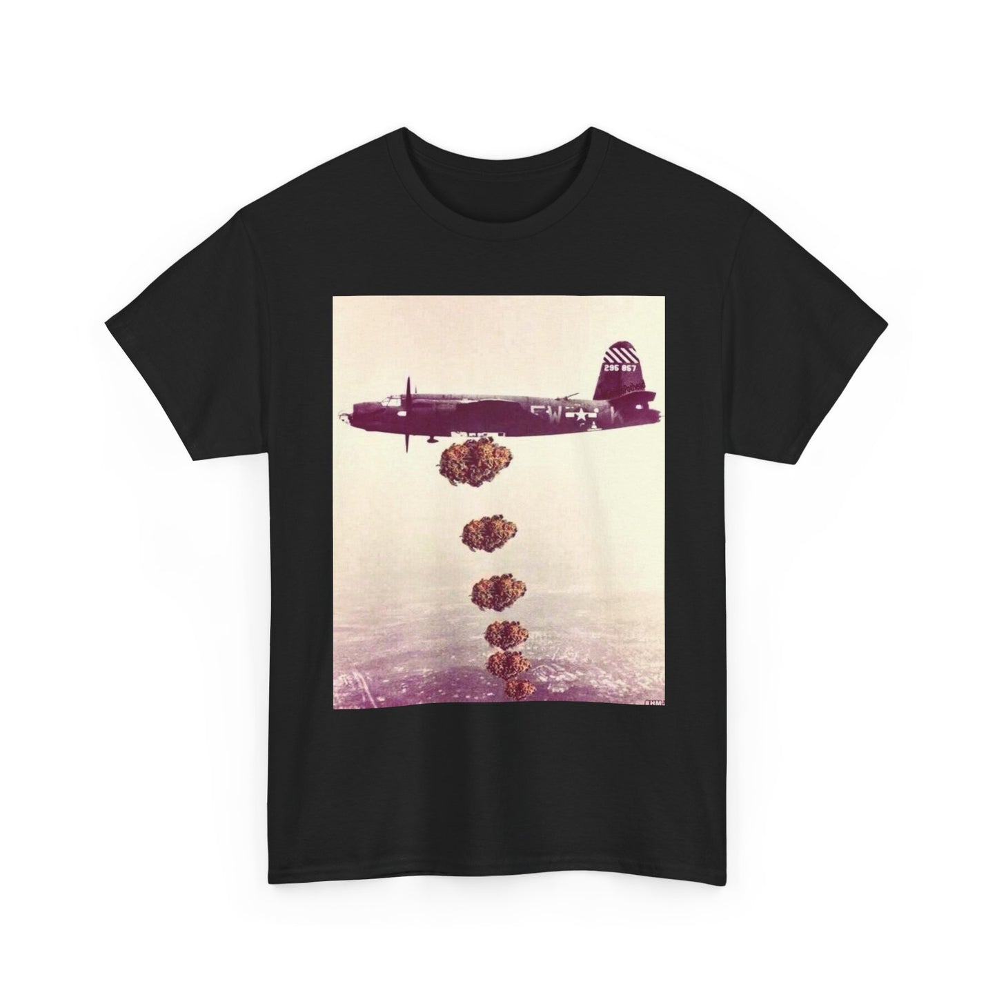 Dropping Weed Bombs ART Graphic T Shirt ADULT NEW Heavy Cotton Tee