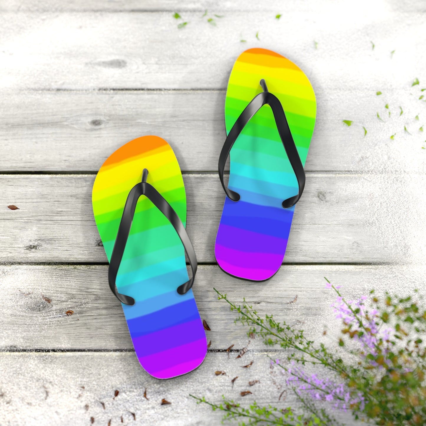 Rainbow Flip Flops, Sandals Slides, Summer Footwear, Brand New