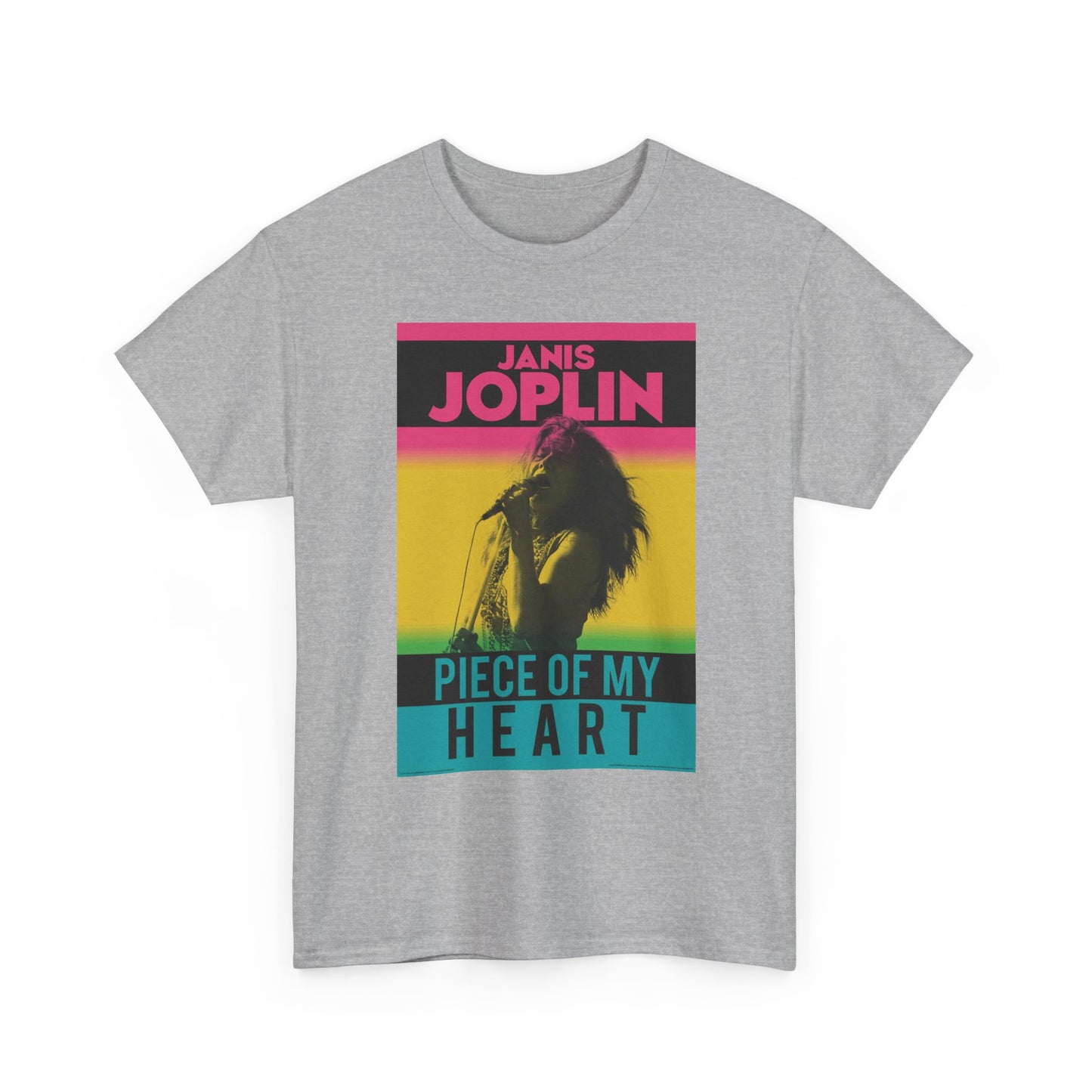 Janis Joplin Piece Of My Heart T Shirt BRAND NEW Apparel Unisex Graphic Tee USA
