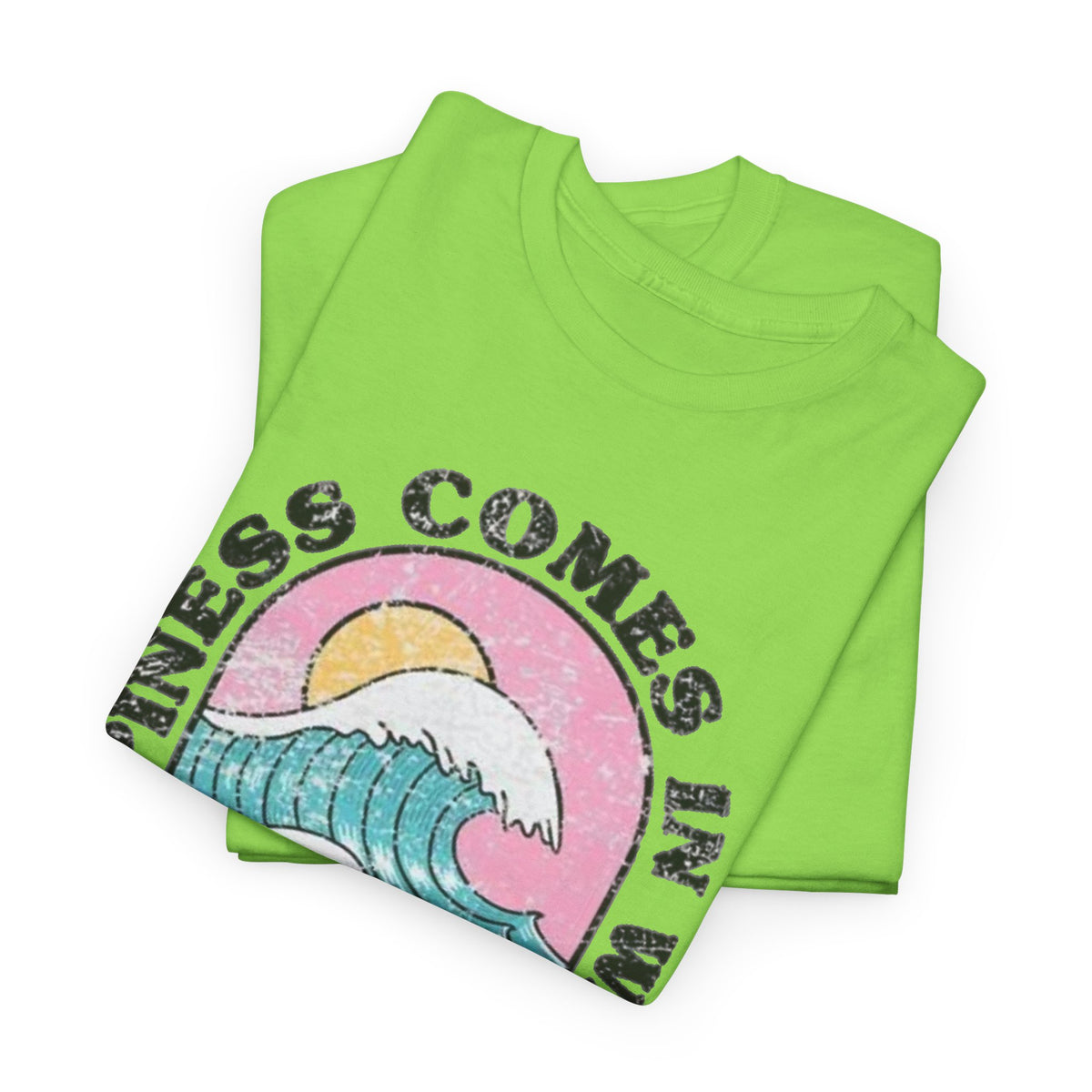 Happiness Comes in Waves Bahamas Ocean Graphic T-Shirt Men's Graphic Tee