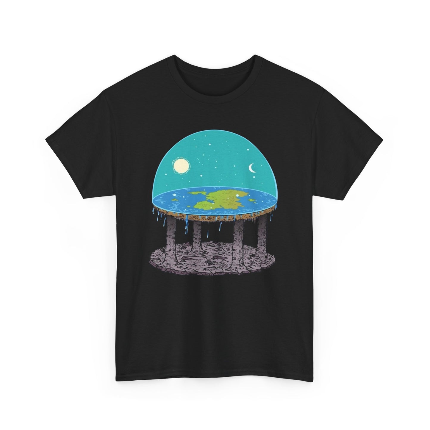 Flat Earth Graphic T Shirt NEW ADULT Tee