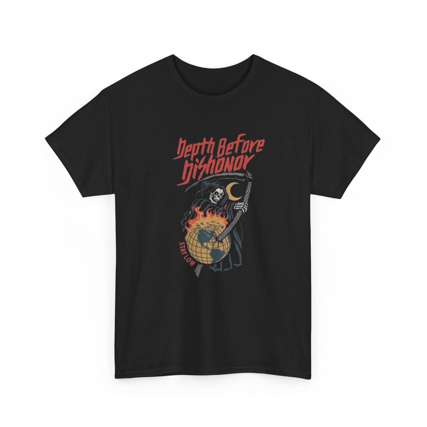 Depth Before Dishonor Graphic T-Shirt Unisex Heavy Cotton Tee NEW
