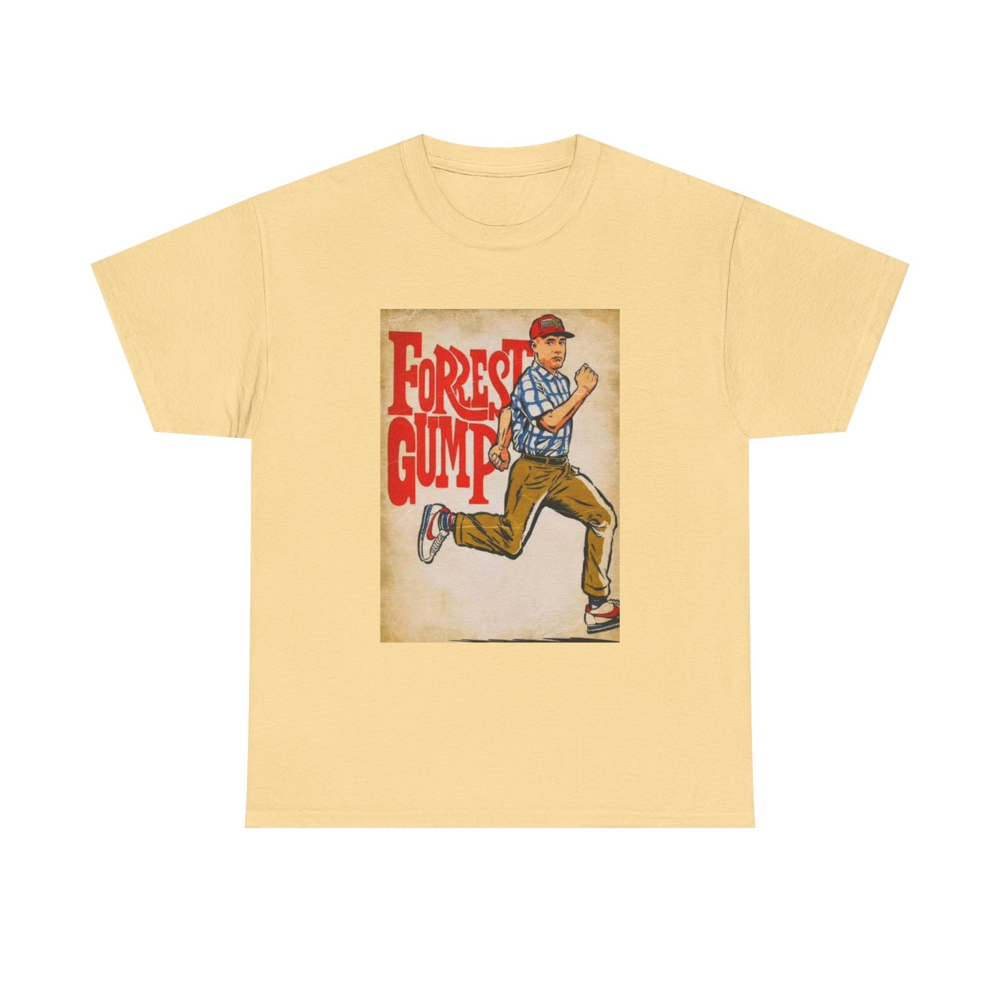 Forrest Gump Tshirt Vintage Retro Movie Poster Unisex Heavy Cotton Tee