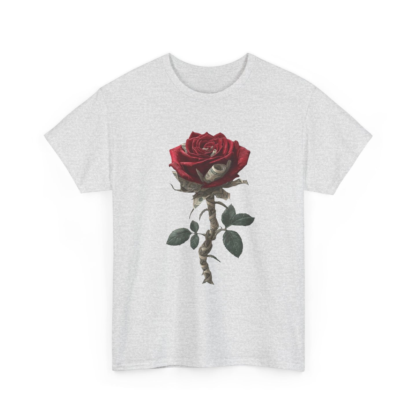 Money Roses T Shirt Graphic Unisex Heavy Cotton Tee NEW GIFT