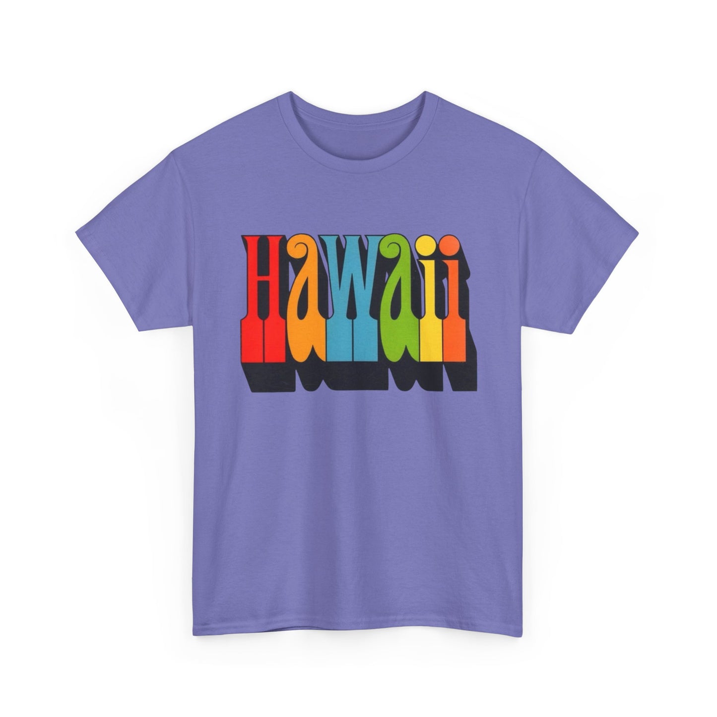 Hawaii Retro Graphic T Shirt Unisex Heavy Cotton Tee