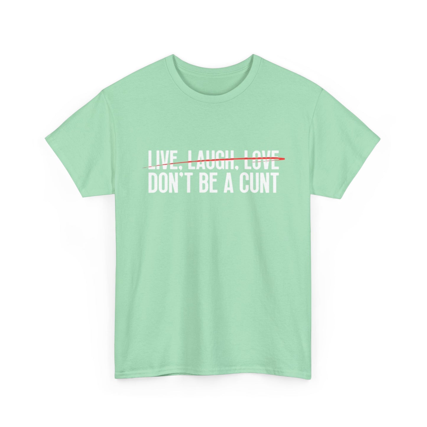 Live Laugh Love Funny Graphic T Shirt Comedy Gift Unisex Heavy Cotton Tee