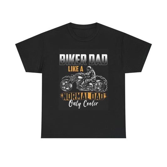 Biker Dad Graphic T Shirt Motorcycle Vintage Unisex Heavy Cotton Tee