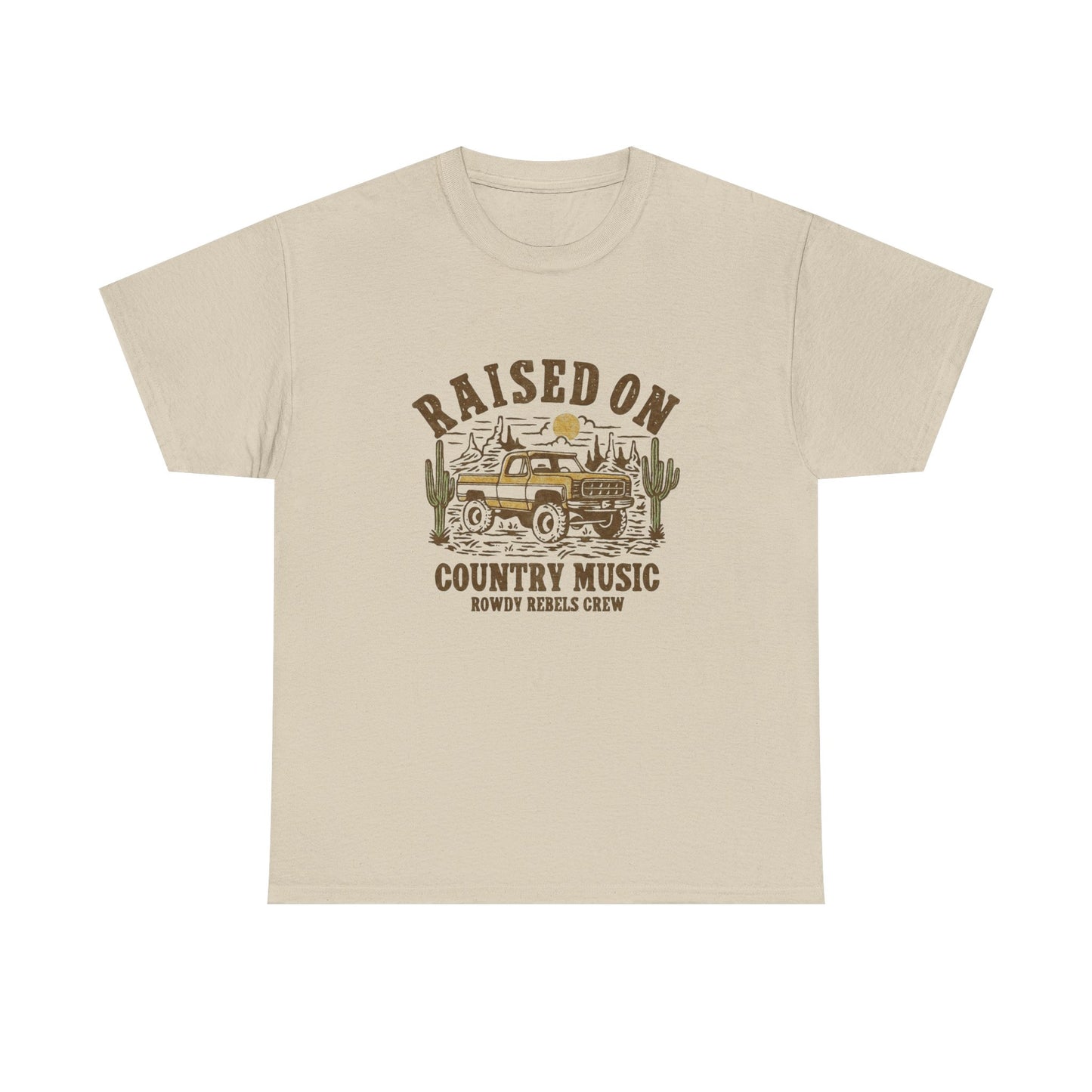Square body Raised On Country Graphic T Shirt Unisex Heavy Cotton Tee