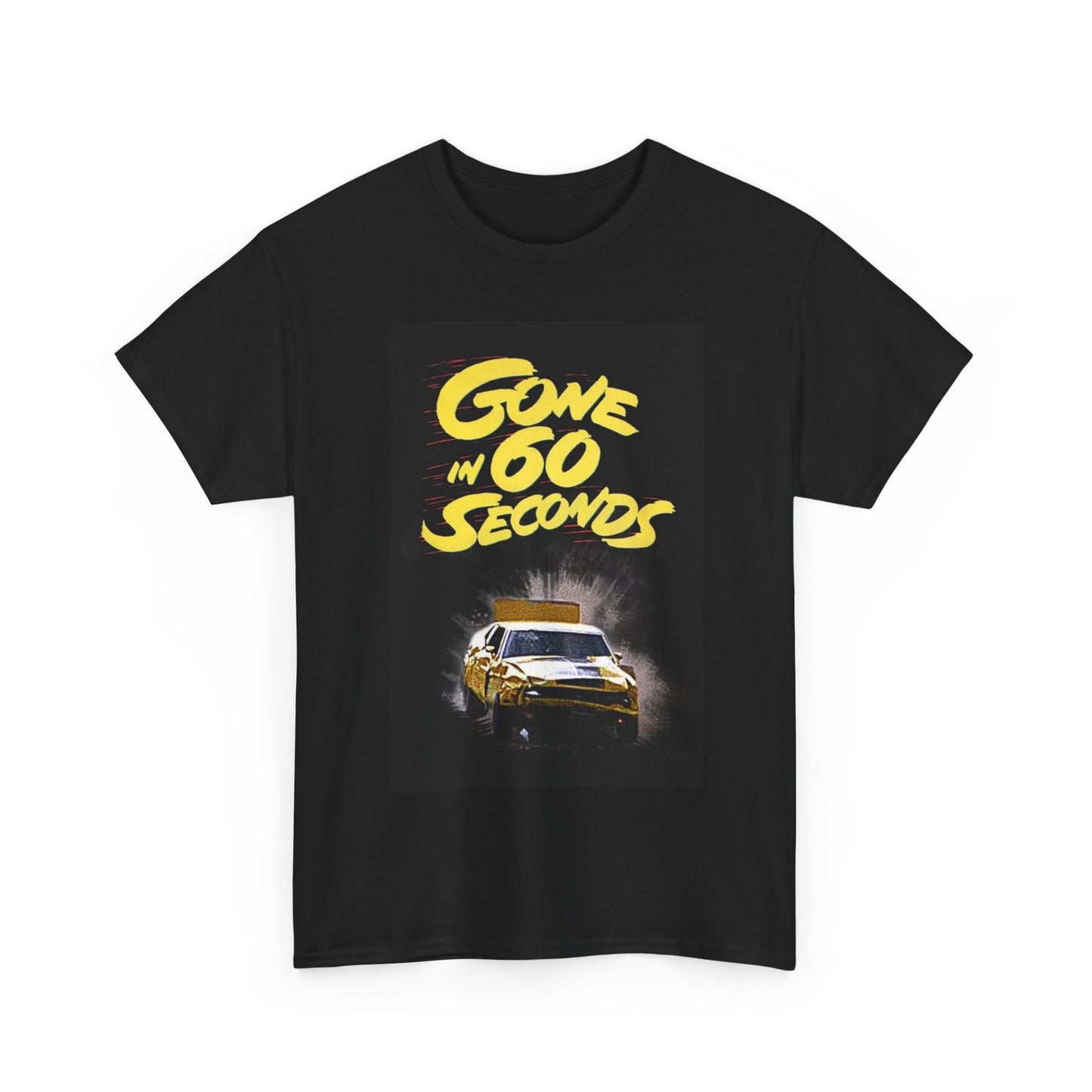 Gone in 60 Seconds Tshirt Vintage Ford Mustang Retro Poster Unisex Heavy Cotton