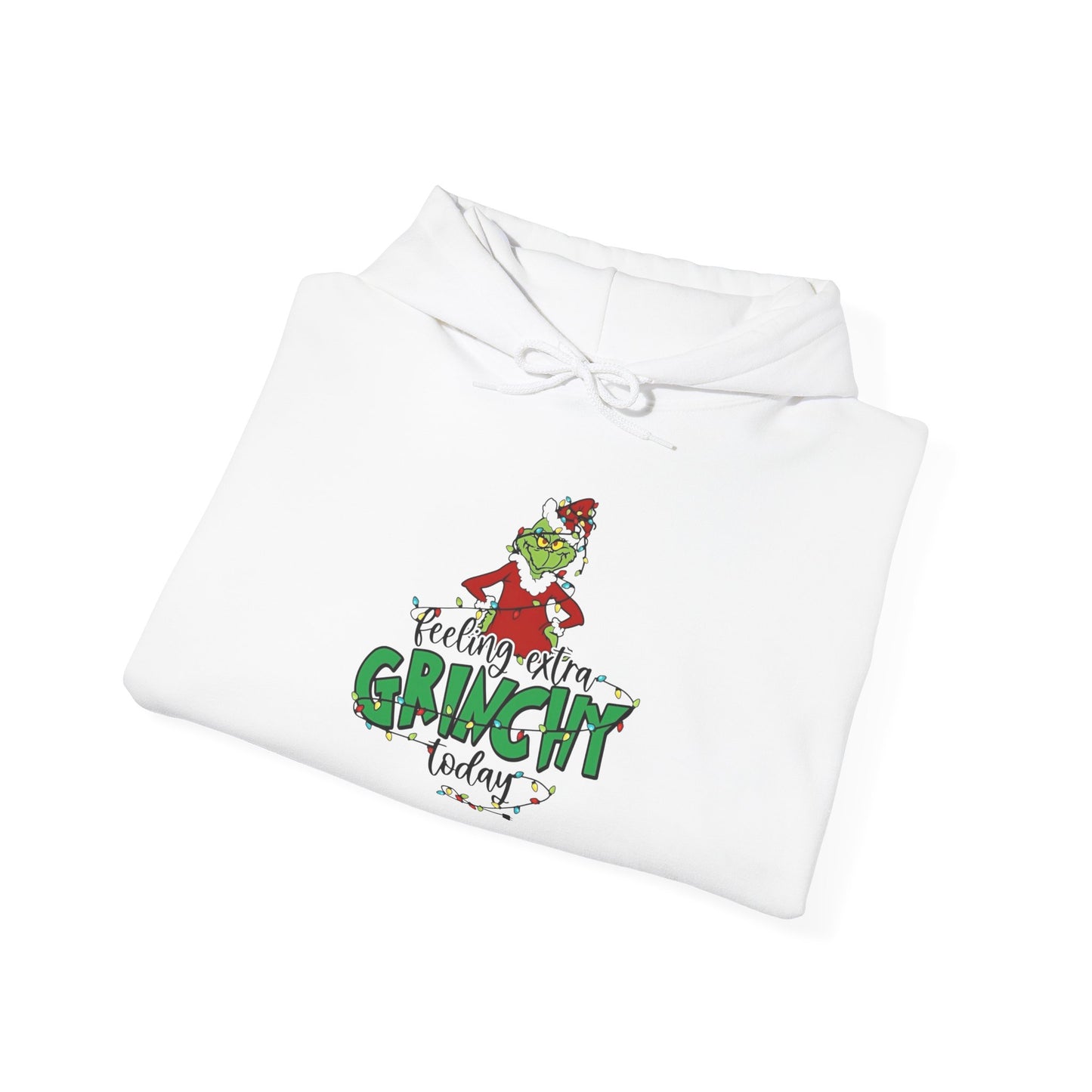 Feeling Extra Grinchy Today Graphic Hoodie Unisex Heavy Blend™ Hooded Sweatshirt