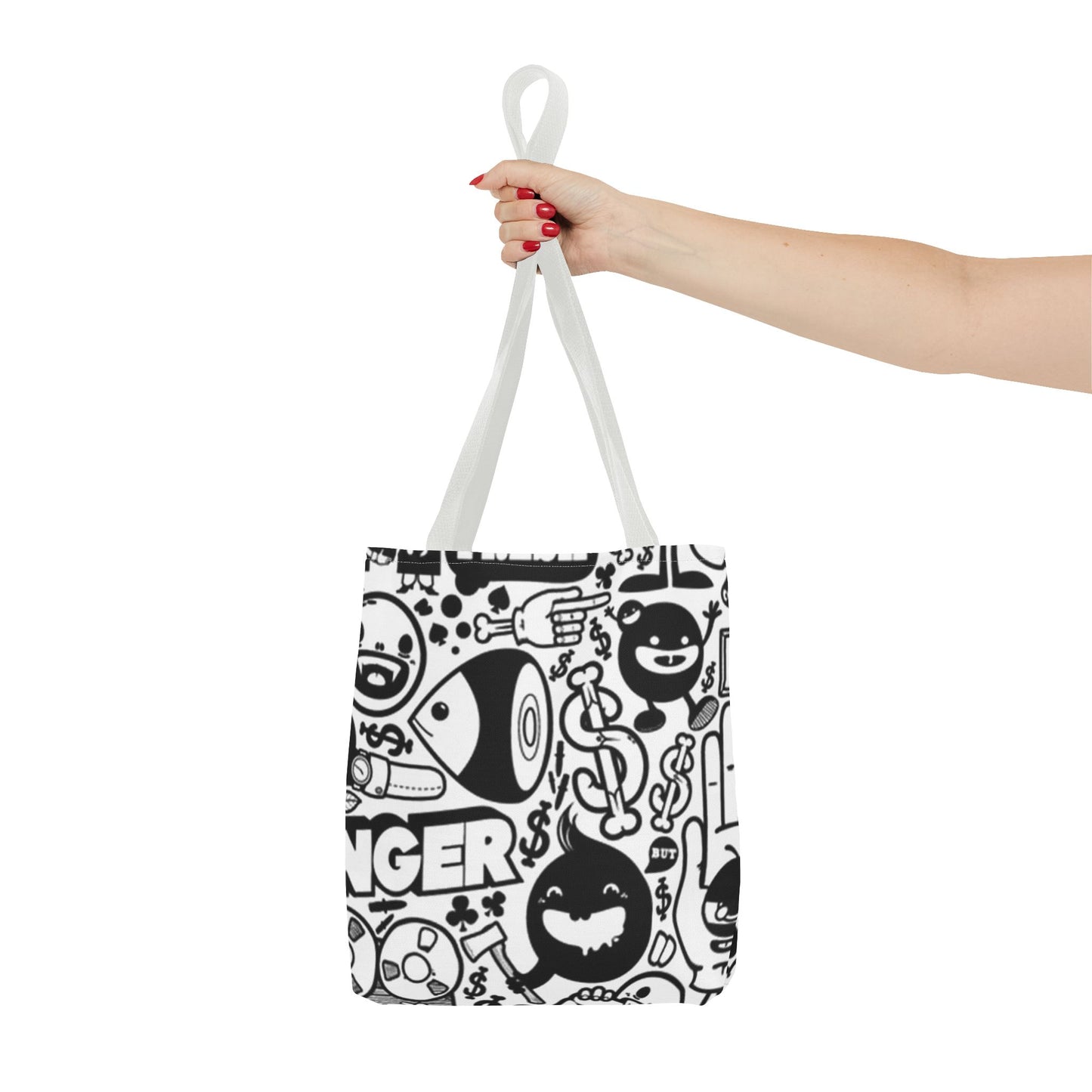 Black And White Stickers All Over BRAND NEW Purse, Pocketbook,Travel Tote Bag