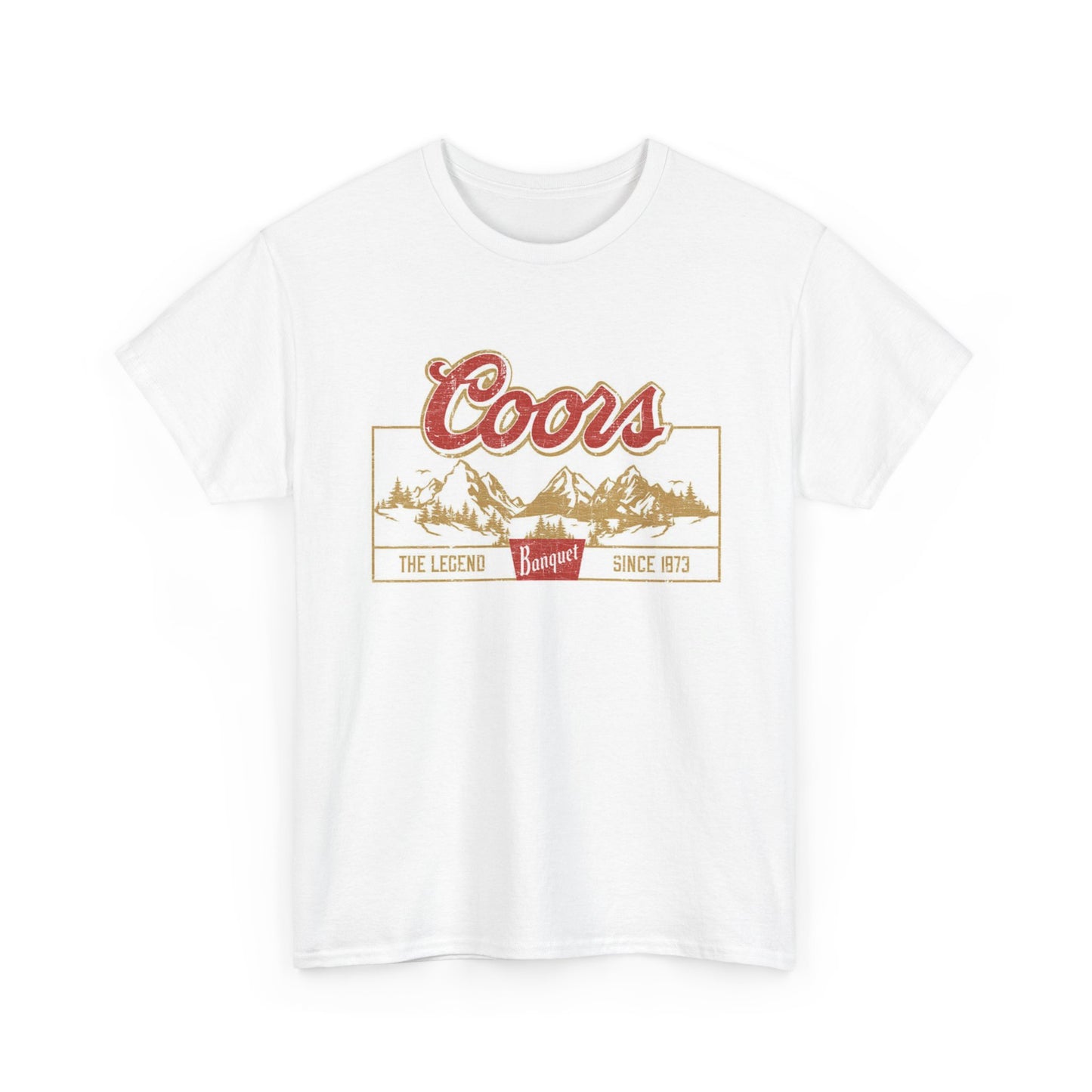 Coors Light T Shirt Vintage Graphic logo Retro Beer Unisex Heavy Cotton Tee